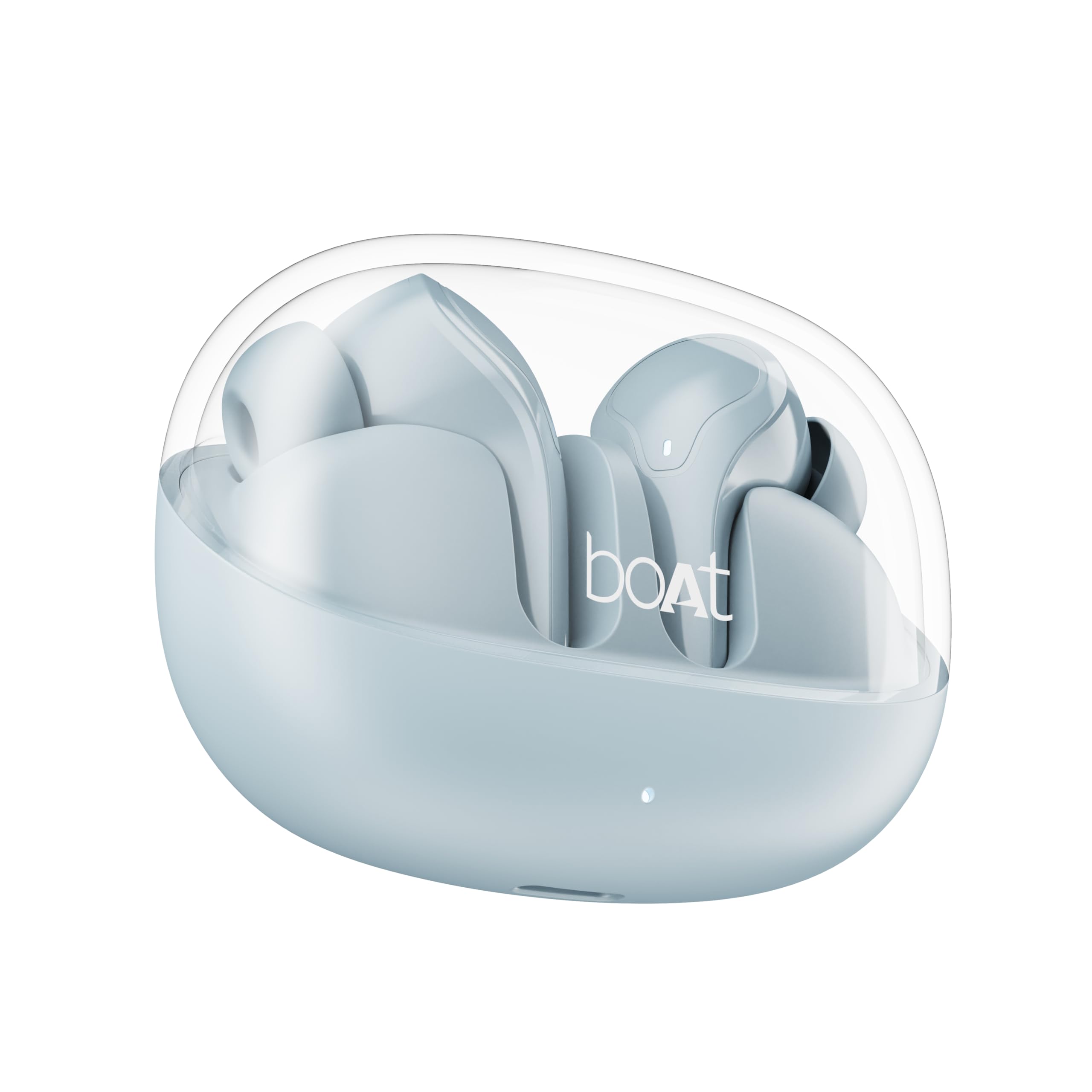 boAt Airdopes 311 Pro, 50HRS Battery, Fast Charge, Dual Mics ENx Tech, Transparent LID, Low Latency, IPX4, IWP Tech, v5.3 Bluetooth Earbuds, TWS Ear Buds Wireless Earphones with mic (Active Black)