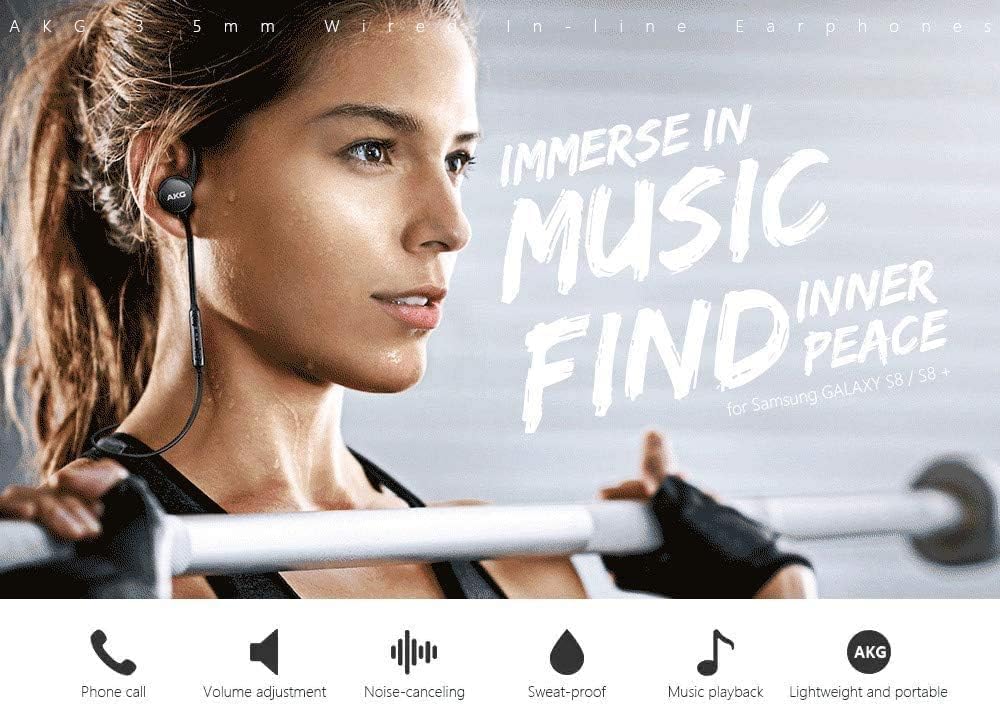 Branded Original Type C Headphones with Mic, in-Ear Design, 10mm Driver for Deep Bass and Clear Sound, Nylon Braided Wired, Compatible with Samsung Type-C Devices (Black)