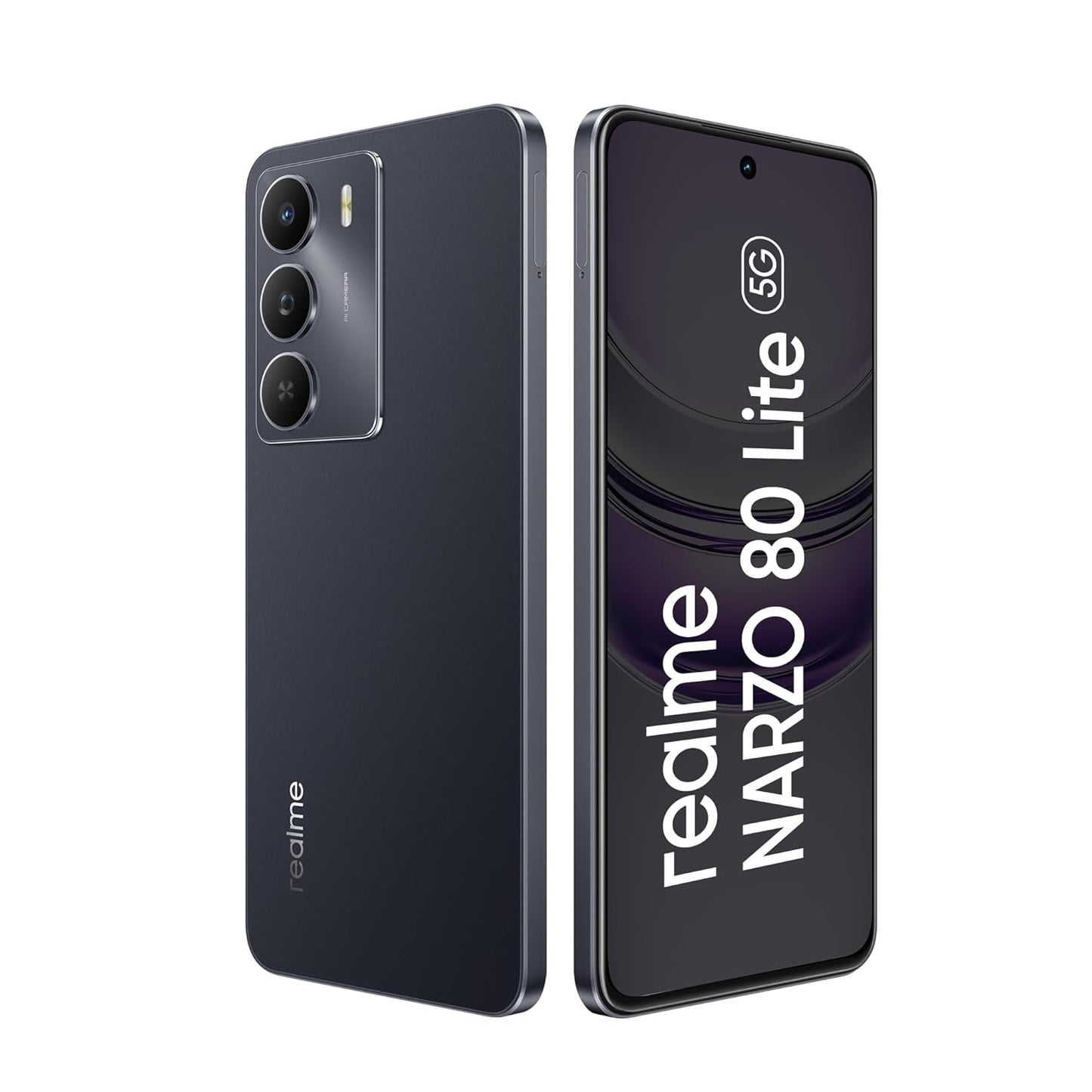 realme NARZO 80 Lite 5G (Onyx Black, 6GB+128GB) | 6000mAh Long-Lasting Battery | MediaTek Dimensity 6300 5G | AI Assist | IP64 Rated Water & Dust Resistance | Military-Grade Durability