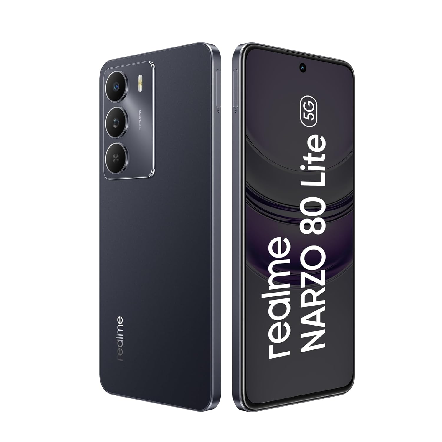 realme NARZO 80 Lite 5G (Onyx Black, 6GB+128GB) | 6000mAh Long-Lasting Battery | MediaTek Dimensity 6300 5G | AI Assist | IP64 Rated Water & Dust Resistance | Military-Grade Durability