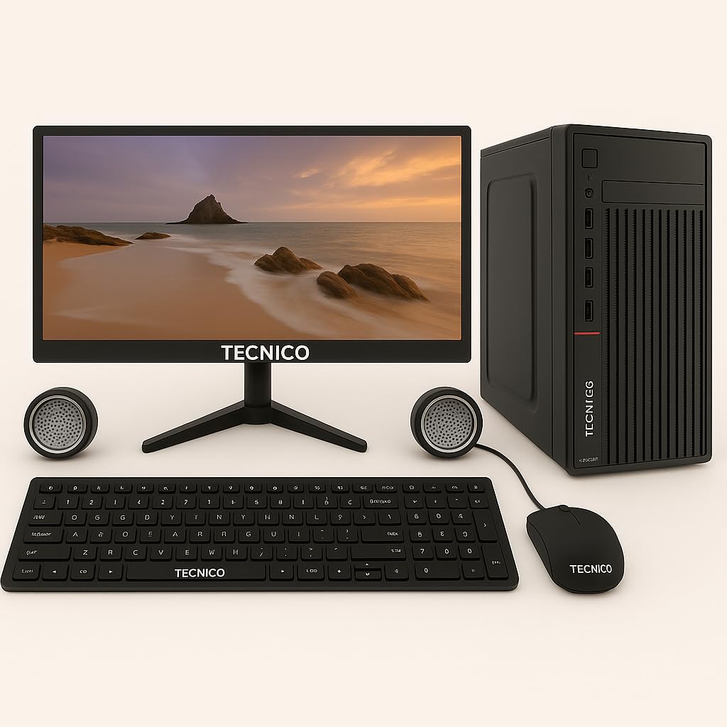 TECNICO 20" Full Desktop Set CORE i3 4th Gen,8GB DDR 3 RAM,256GB SSD,20" Monitor,Keyboard,Mouse,Speakers, 2.4 GHZ WiFi