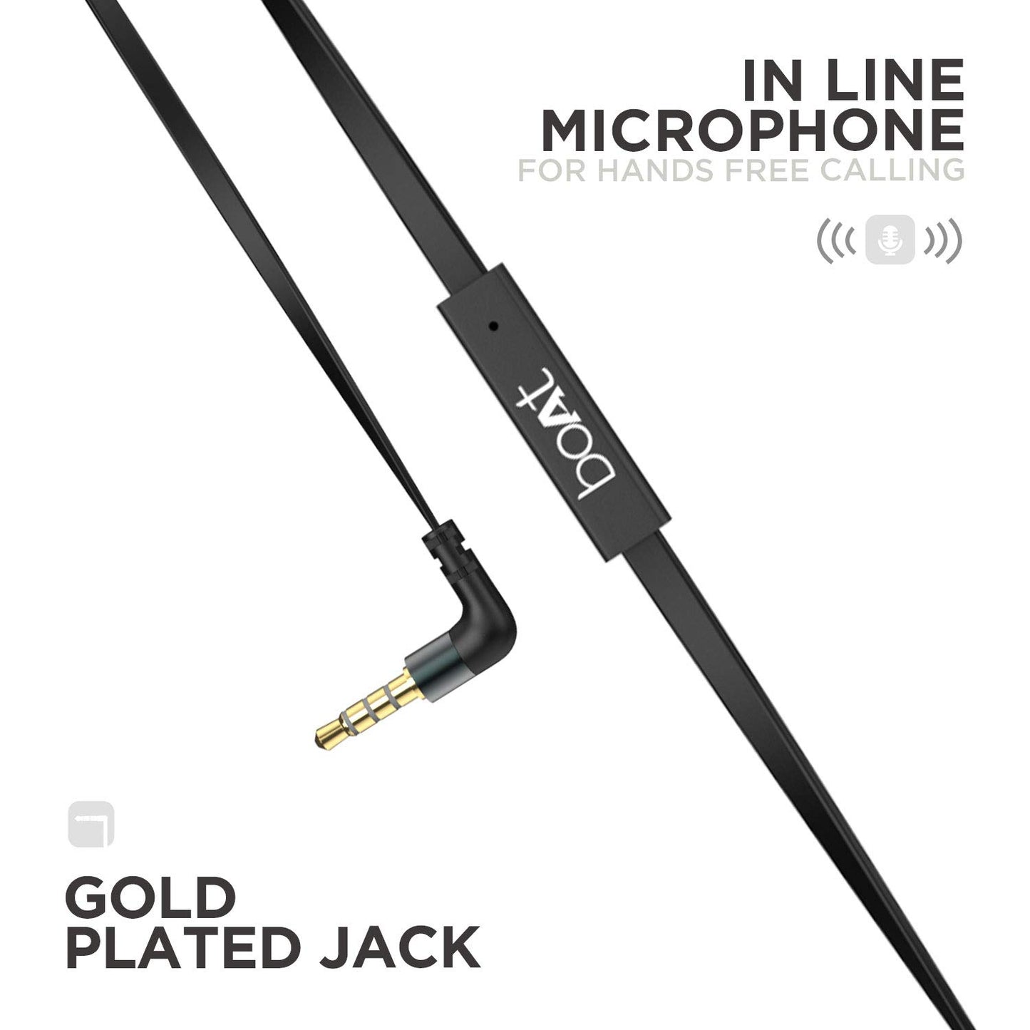 Boat BassHeads 225 in-Ear Super Extra Bass Headphones (Black)