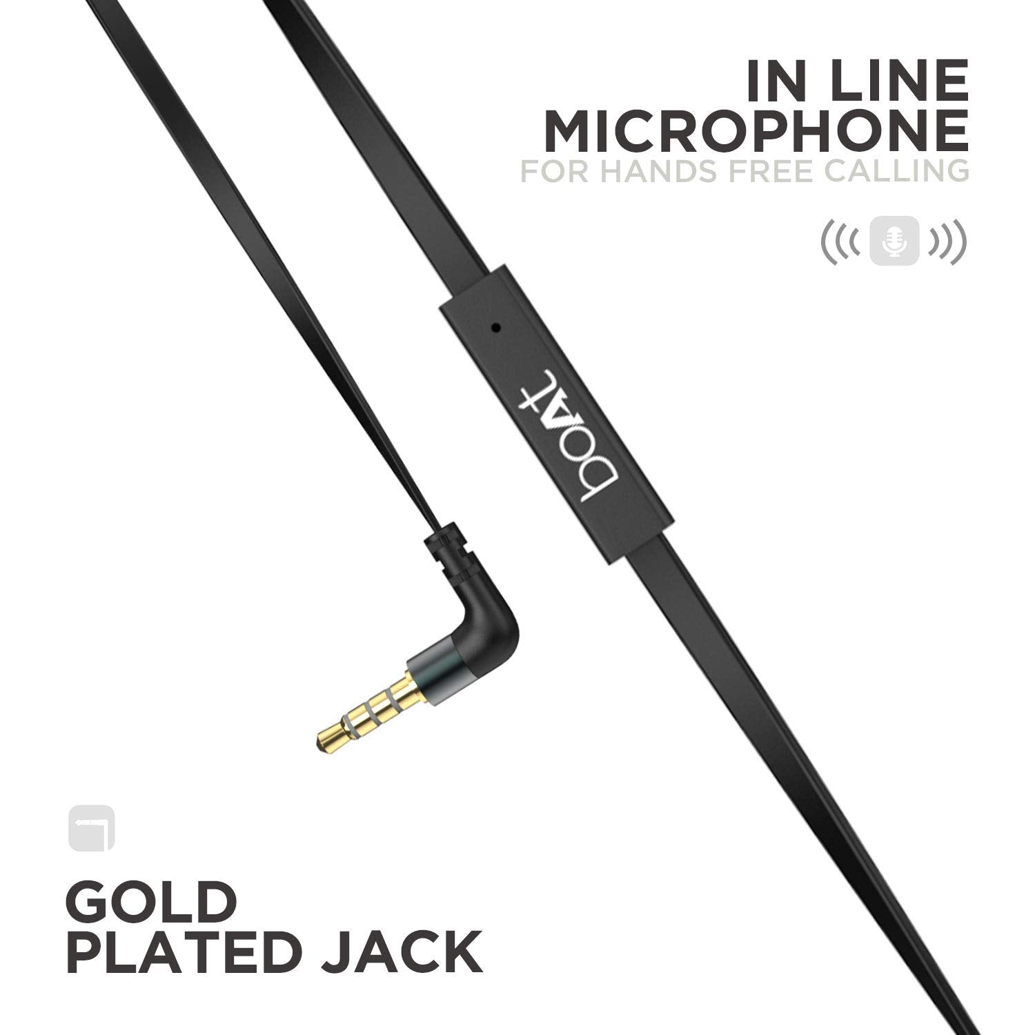 Boat BassHeads 225 in-Ear Super Extra Bass Headphones (Black)