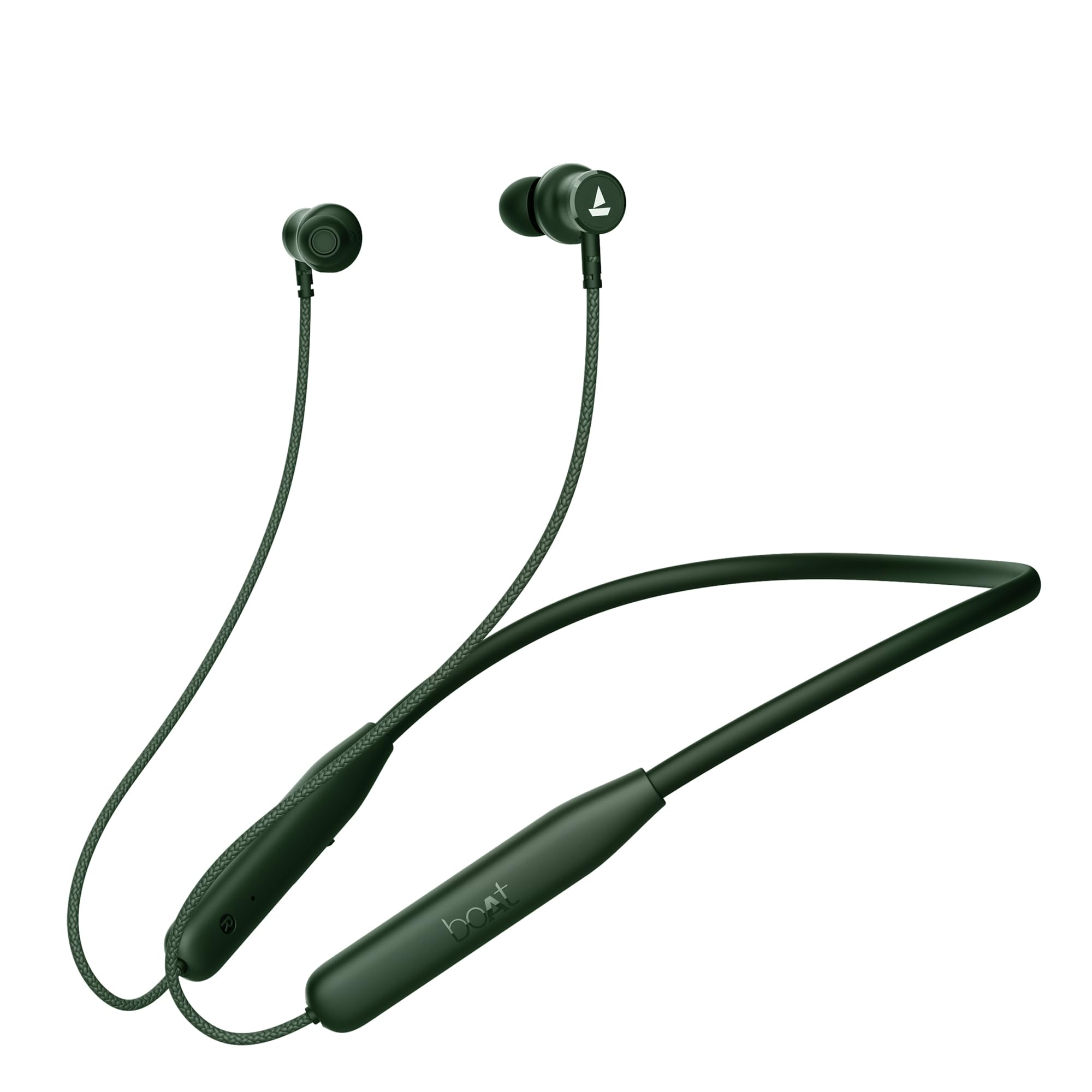boAt Rockerz 110/Rockerz 109 Wireless in Ear Neckband with Up to 60 hrs Playtime, Dual Device Pairing, ENx Tech, ASAP Charging, BTv5.3,IPX5,Type-C Interface & Magnetic Power Buds(Active Black)