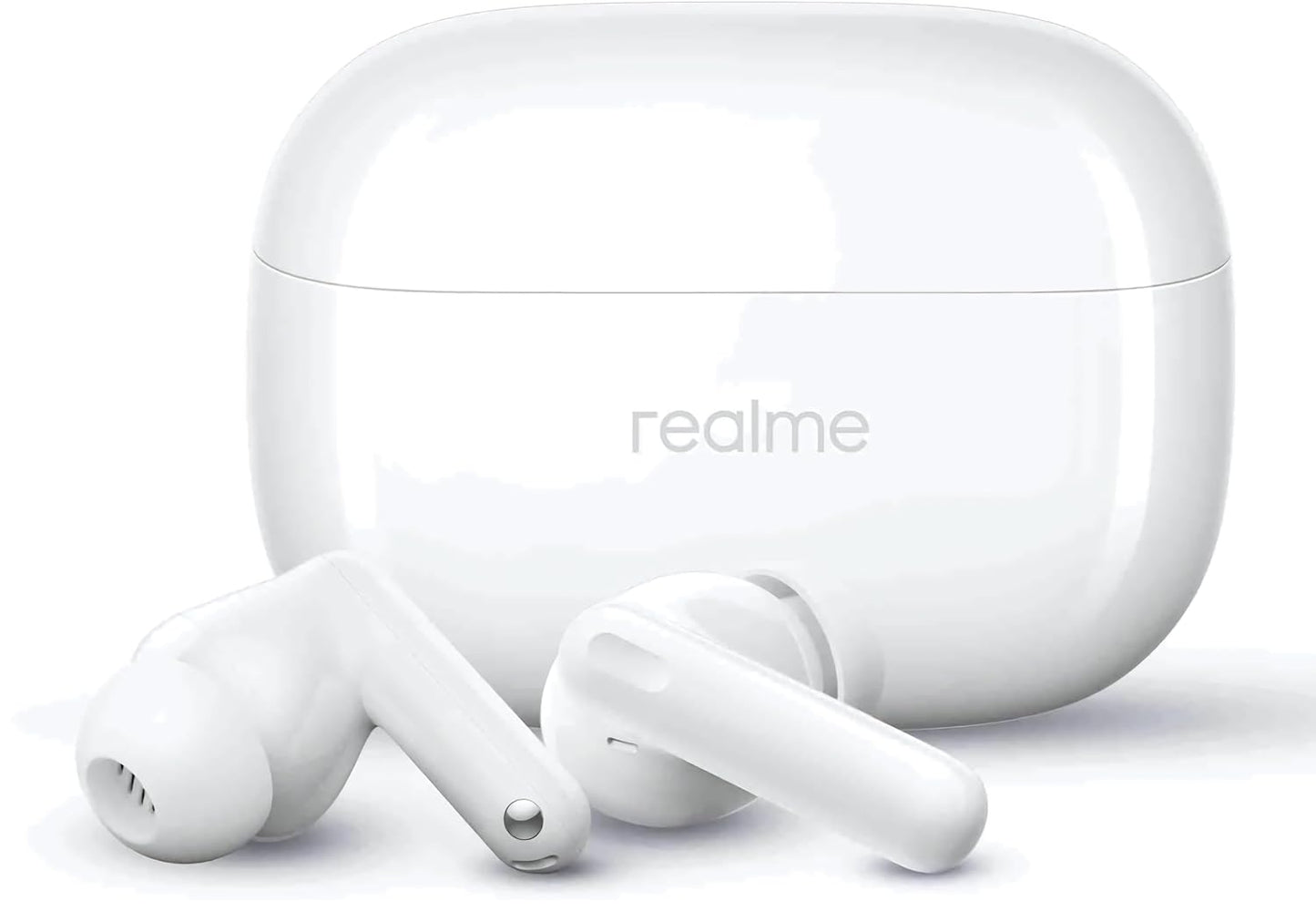realme Buds T310 Truly Wireless in Ear Earbuds with 46dB Hybrid ANC, 360° Spatial Audio, 12.4mm Dynamic Bass Driver, Upto 40Hrs Battery and Fast Charging (Agile White)