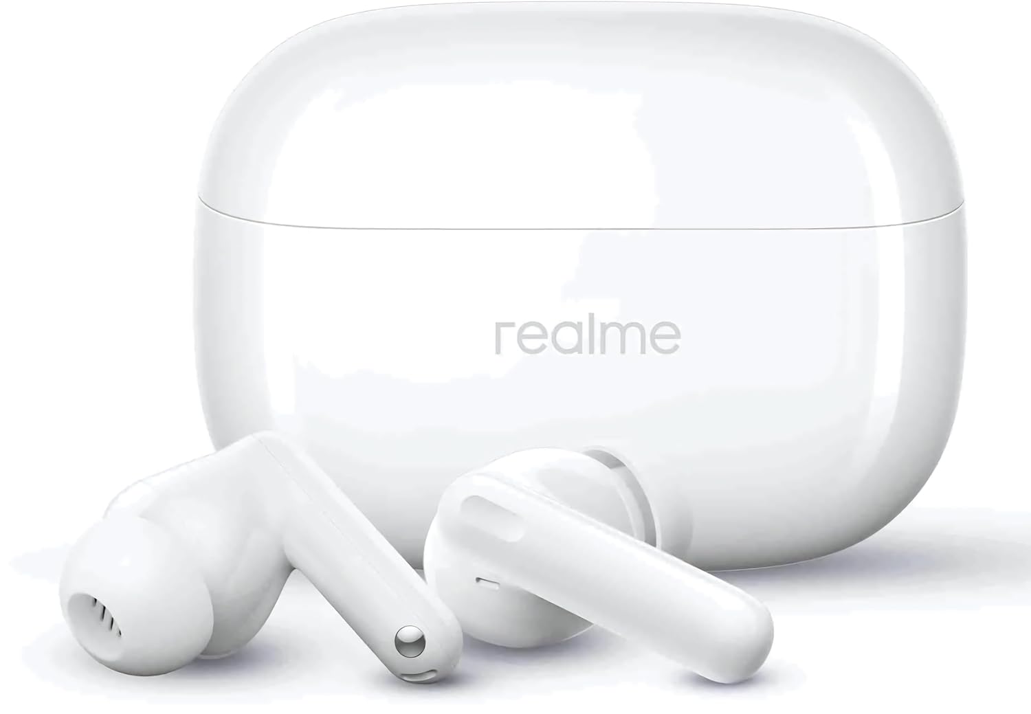 realme Buds T310 Truly Wireless in Ear Earbuds with 46dB Hybrid ANC, 360° Spatial Audio, 12.4mm Dynamic Bass Driver, Upto 40Hrs Battery and Fast Charging (Agile White)
