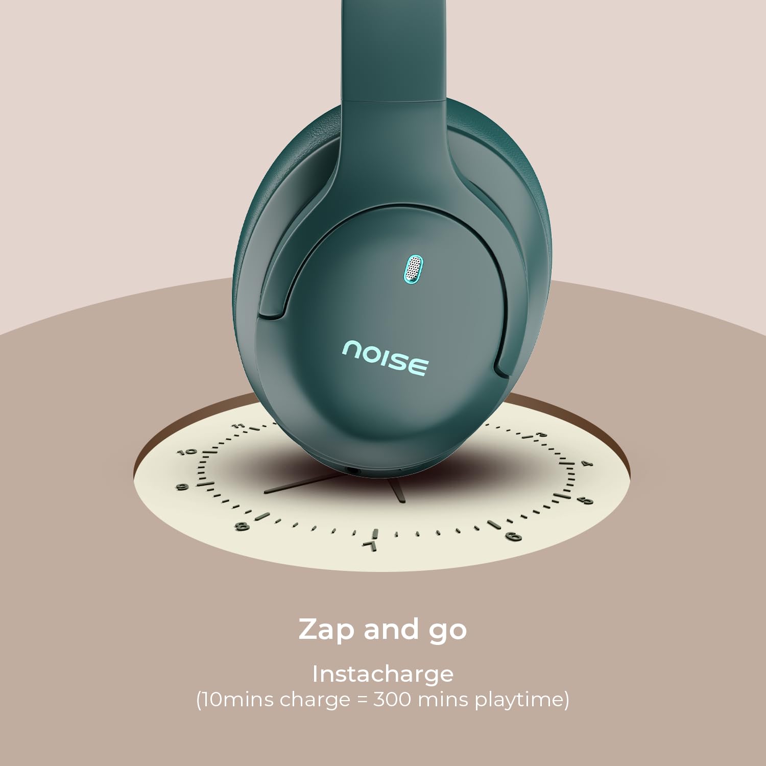 Noise Airwave Max 4 Wireless Over Ear Headphones with 70H Playtime, ENC, 40mm Driver, Low Latency(up to 40ms), Dual Pairing, BT v5.4 (Tropical Teal)