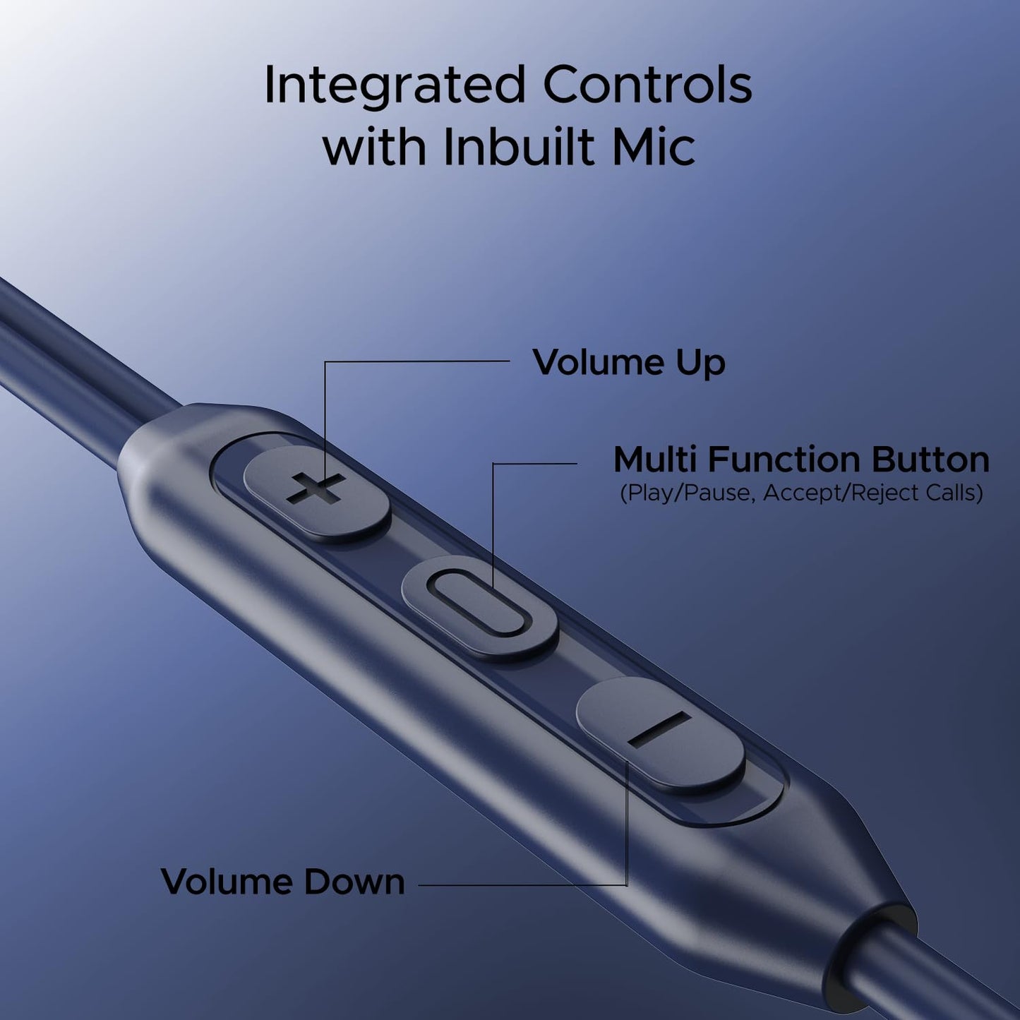 boAt Newly Launched Bassheads 100 C Wired in Ear Earphones with Type-C Jack, in-Line Microphone, 10Mm Drivers, Signature Sound, Integrated Controls & Multi-OS Compatibility(Navy Blue)