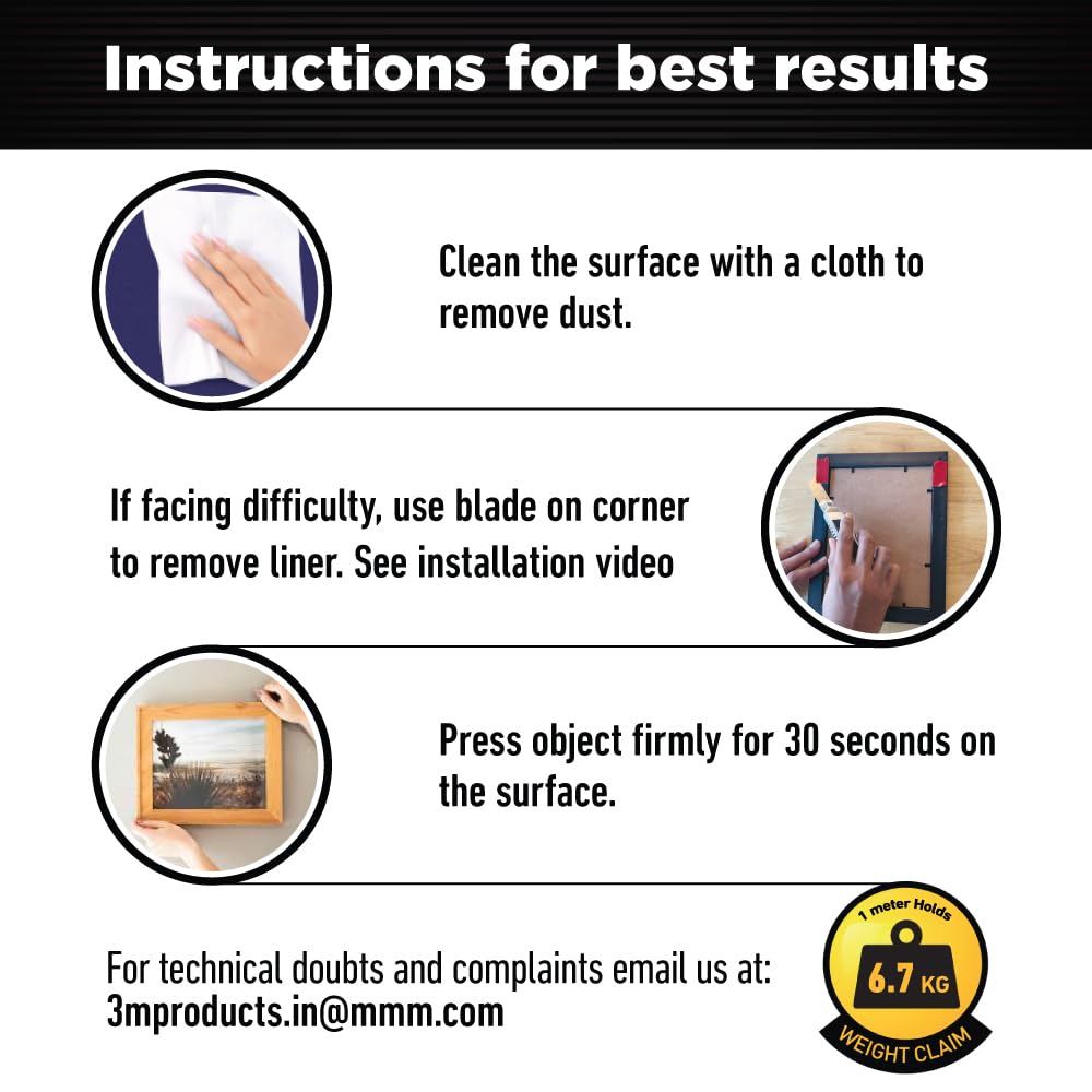 Scotch 3M Extreme Double Sided Tape, 1M Holds 6.7Kg, Works On Uneven Surfaces, Weather Resistant, Works On Indoor, Outdoor, Auto Interior Surfaces, 1.9 cm, 1.9 cm