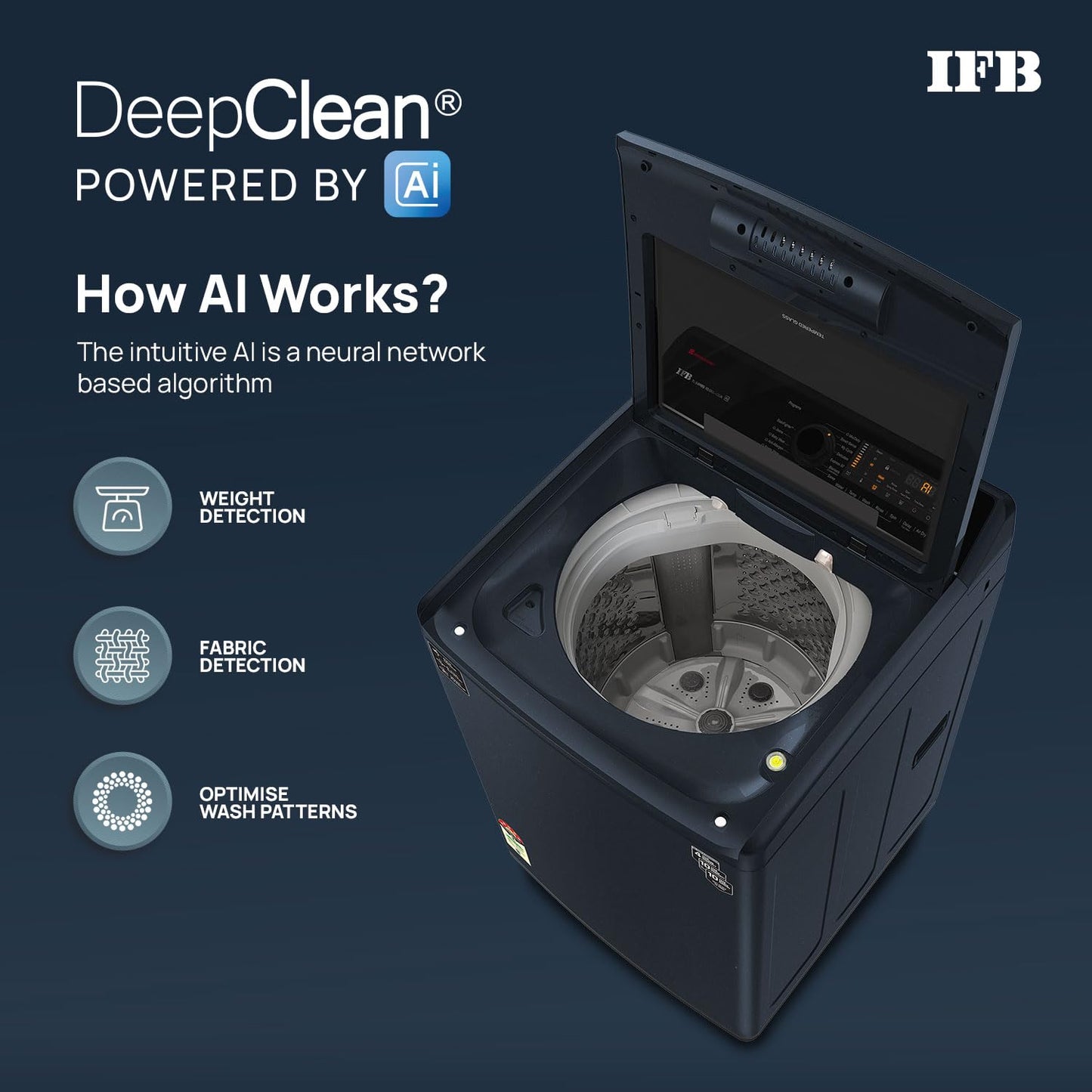 IFB 10 Kg 5 Star AI Powered Fully Automatic Top Load Washing Machine (TL S4RBS 10.0 Kg Aqua, Sparkle Silver, 2X Power Steam, 4 Years Comprehensive Warranty)