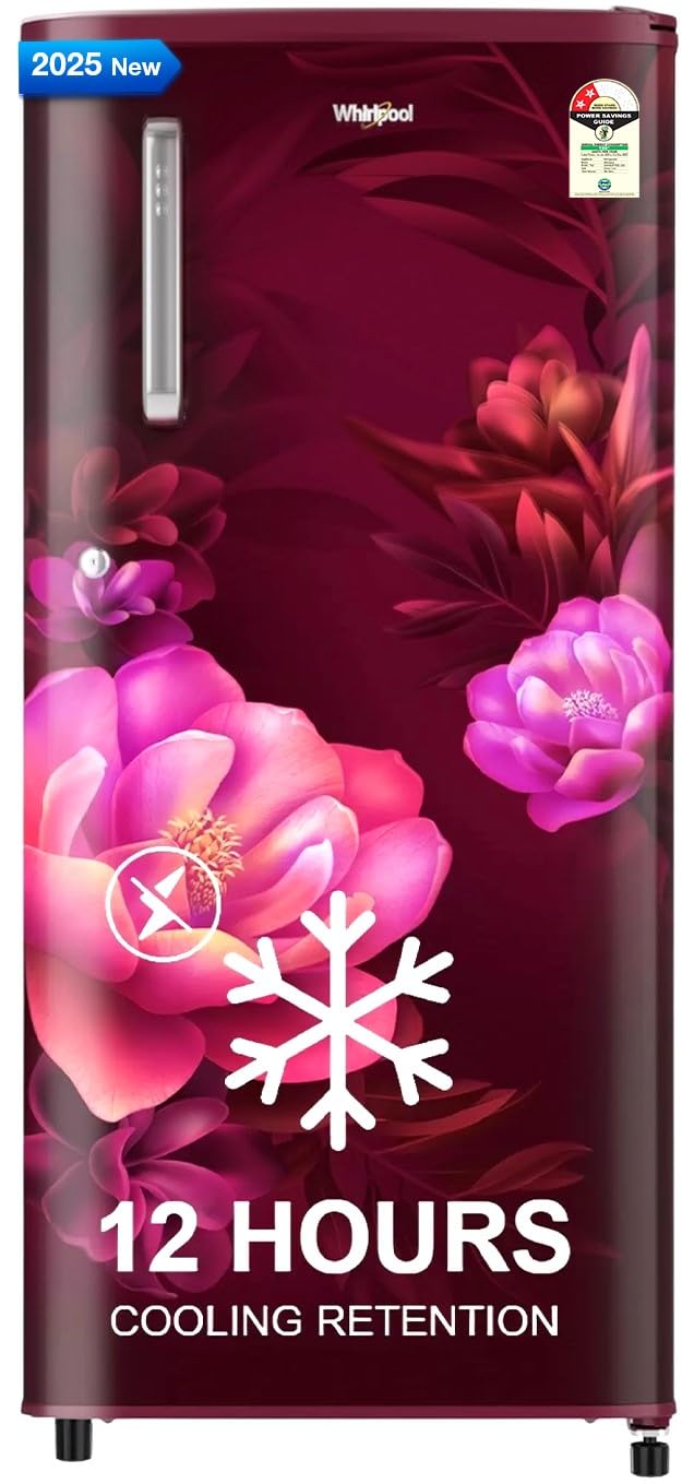 Whirlpool 184 L 2 Star Direct-Cool Single Door Refrigerator (205 WDE CLS 2S SHERRY WINE-Z, Red)