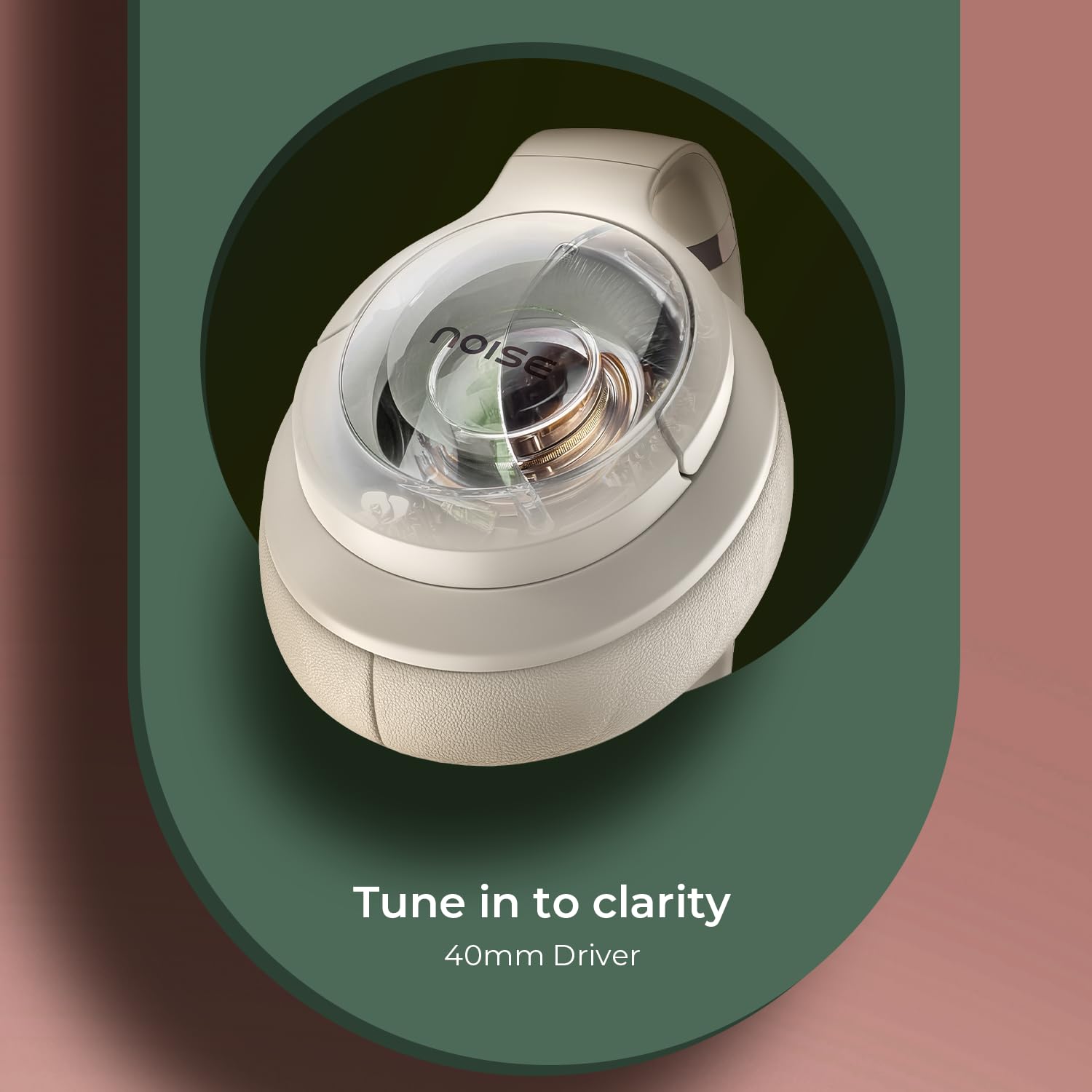 Noise Airwave Max 4 Wireless Over Ear Headphones with 70H Playtime, ENC, 40mm Driver, Low Latency(up to 40ms), Dual Pairing, BT v5.4 (Calm Beige)