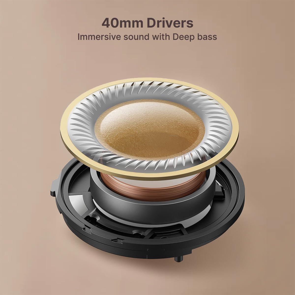 pTron Studio Evo 70hrs Playtime Wireless Over Ear Headphones with HD Mic, Low-Latency Game/Movie/Music Modes, Punchy Bass, BT5.3, Dual Device Pairing, Voice Assistant & Type-C Fast Charging (Black)