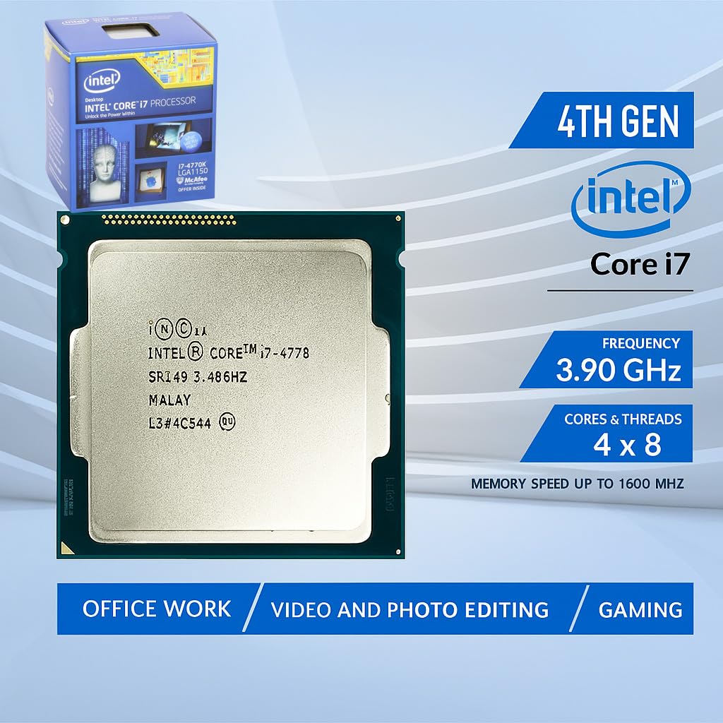 CloudVU Desktop Computer PC,Core i7-4790 || 16GB RAM || 1TB SSD M.2 NVMe || HDMI, VGA, Gigabit LAN,USB 3.0,HD Graphics,Windows11 Pro Licence, MS Office(Office/Workstation PC 1GB SSD NVMe, 16GB RAM)