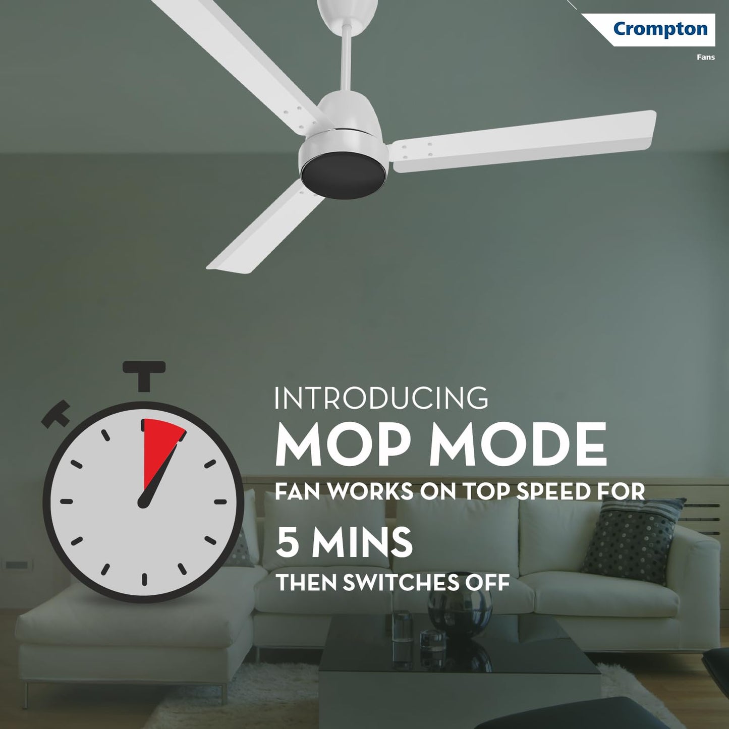 Crompton Energion Nucleoid 1200mm BLDC Ceiling Fan | Remote Control | BEE 5 Star Energy Rated | High Air Delivery | 4 Years Manufacturer Warranty | Silver White