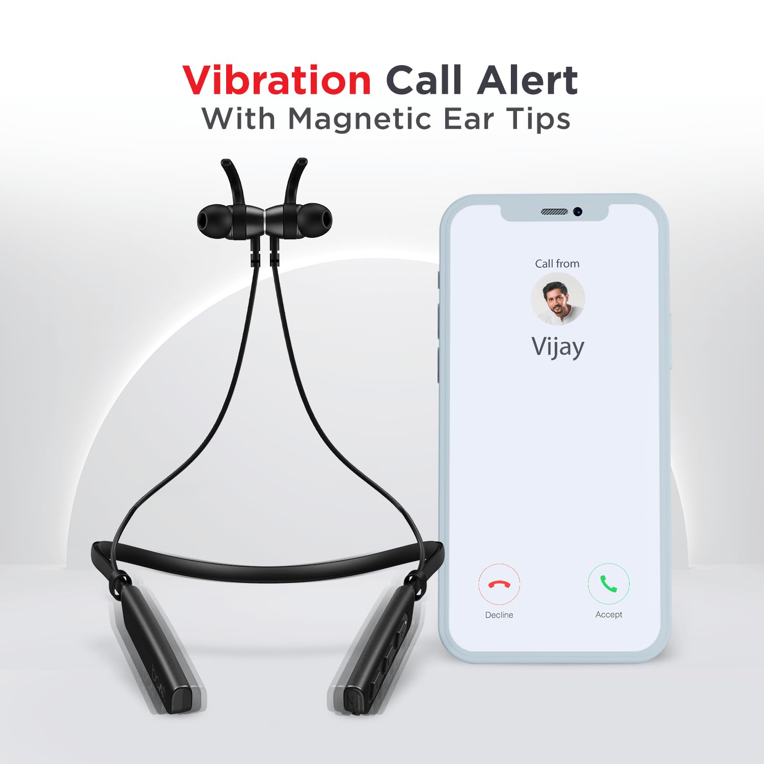 boAt Rockerz 235 Pro Wireless Bluetooth Neckband in Ear Earphone, Upto 20 hrs of Playtime, Beast Mode, Low Latency, IPX5 Water & Sweat Resistance, ENx Technology, Bluetooth v5.2(Active Black)