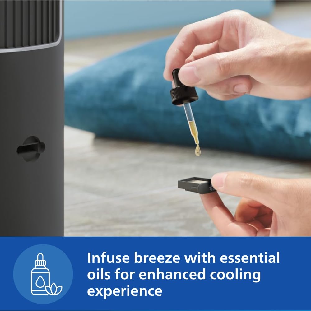 PHILIPS CX 5535/11 High Performance Bladeless Technology Tower Fan with Touchscreen Panel and Remote Control, Quiet Operation, Low Power Consumption and Lightweight Portable Body.