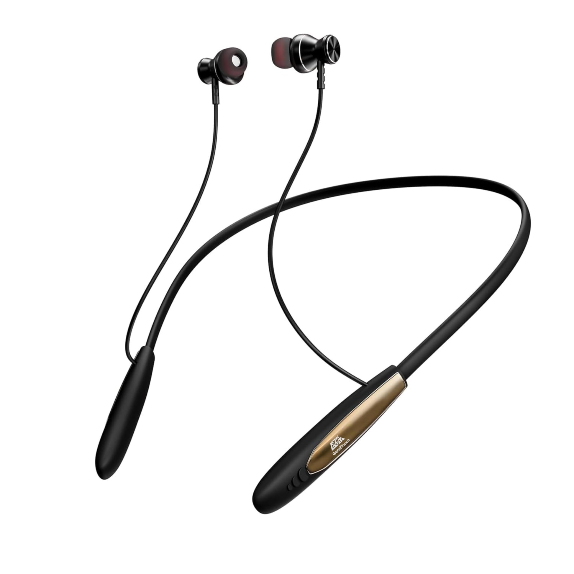 GEARZTOUCH GSP in Ear 3.5mm Wired Earphones with in Line HD Mic, Powerful Audio, Clear Sound, Noise Isolation with Precise Bass, Unique Earbuds Design,in line Controls,Wide Compatibility(Black)