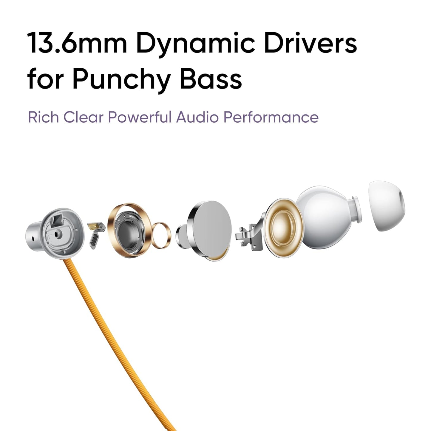 realme Buds Wireless 5 ANC in Ear Bluetooth Headphones,50dB ANC, 13.6mm Dynamic Bass Driver,360? Spatial Audio,45ms Low Latency,Upto 38hrs Playback,IP55 Rating,Dual Device Connection(Twilight Purple)