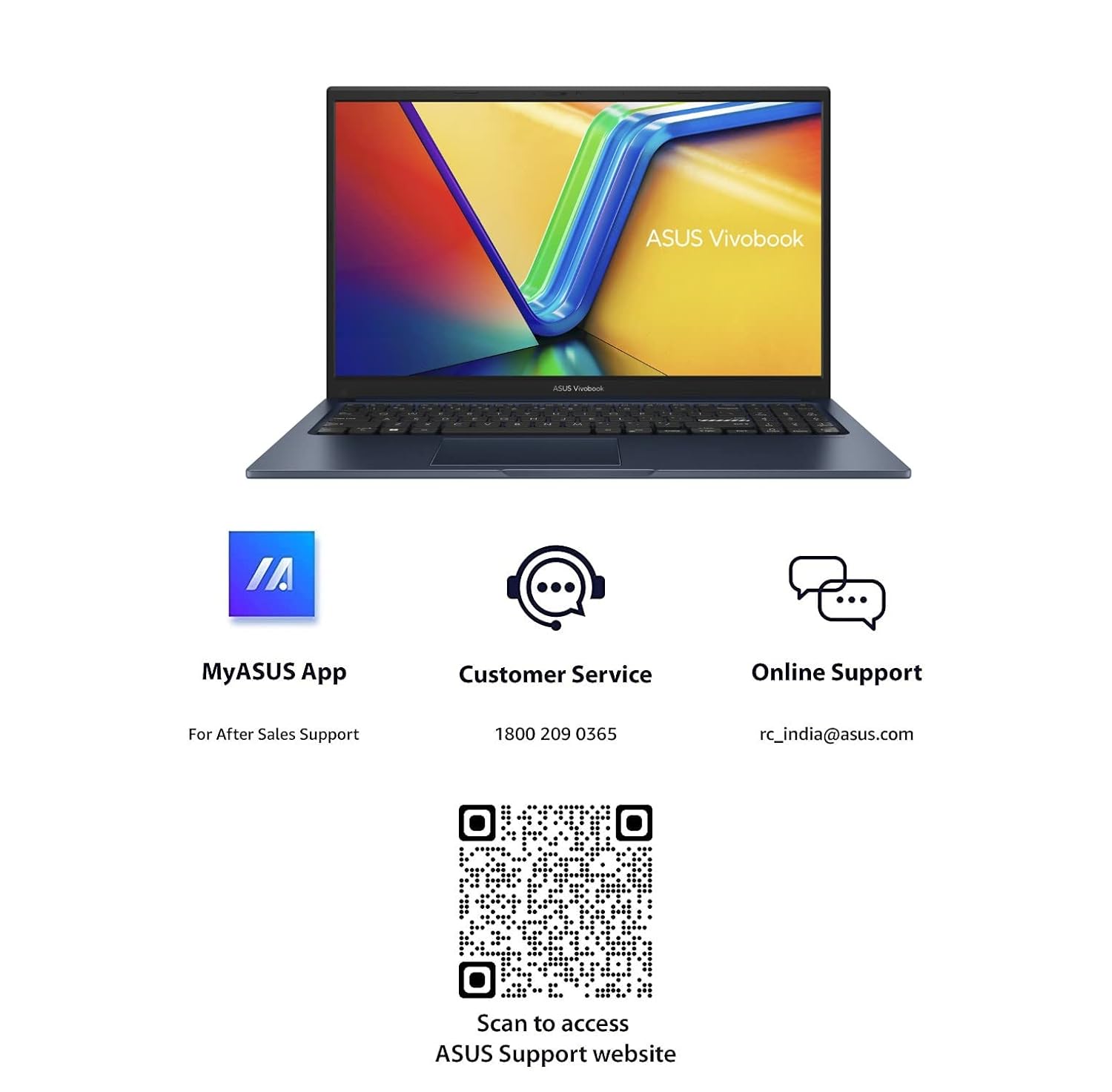 ASUS Vivobook 15, 15.6" FHD (1920 x 1080), Intel Core i3-1315U, (8GB RAM/512GB SSD/Intel UHD iGPU/Windows 11/M365 Basic (1Year)*/Office Home 2024/Quiet Blue/1.7 Kg), X1504VA-NJ3321WS
