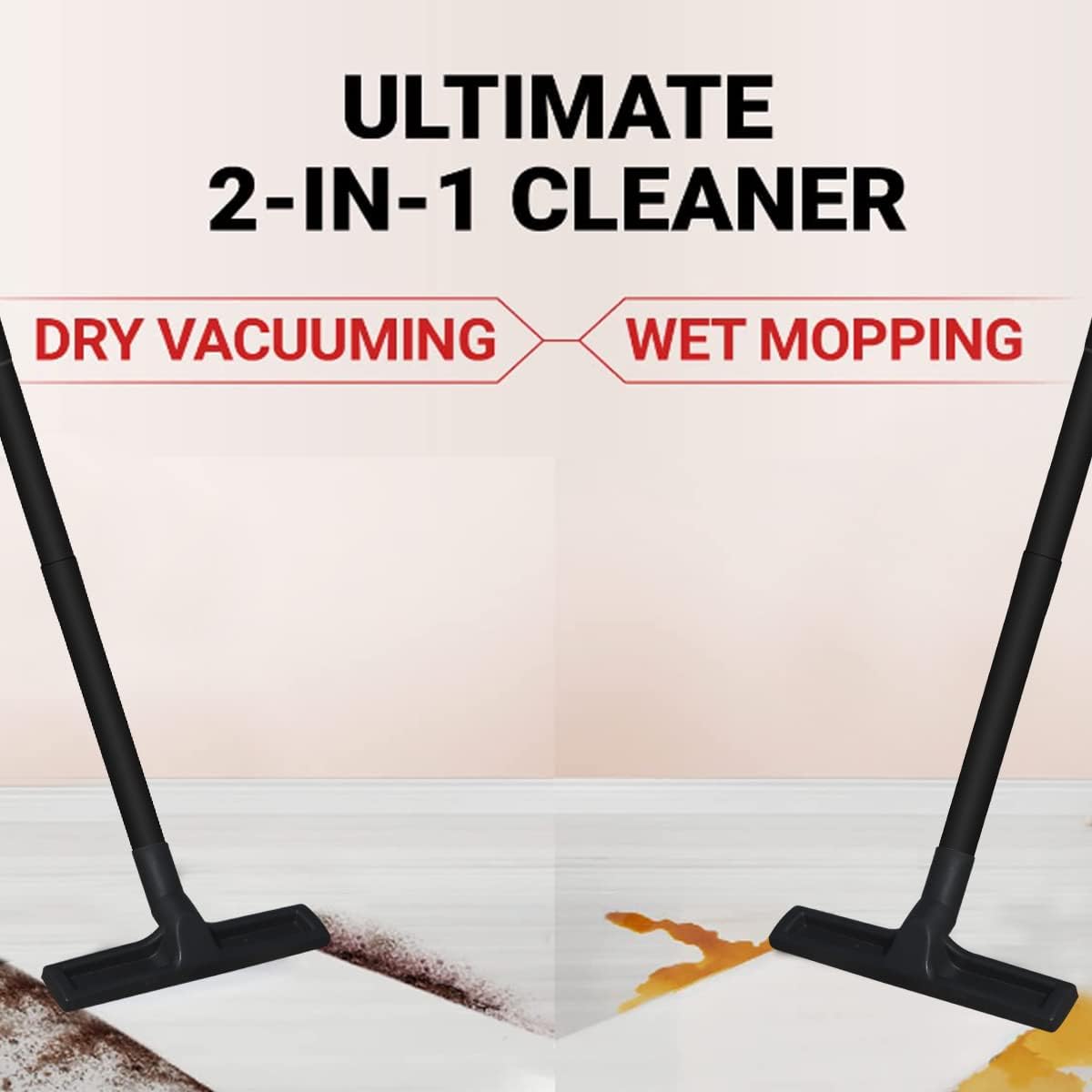 INALSA Wet and Dry Vacuum Cleaner for Home, 15 LTR Capacity,1400 W, 20 kPa Suction, Blower Function,HEPA Filter, Wet Vacuum Cleaner for Sofa, House Cleaning Machine,Stainless Steel Body (WD 15)