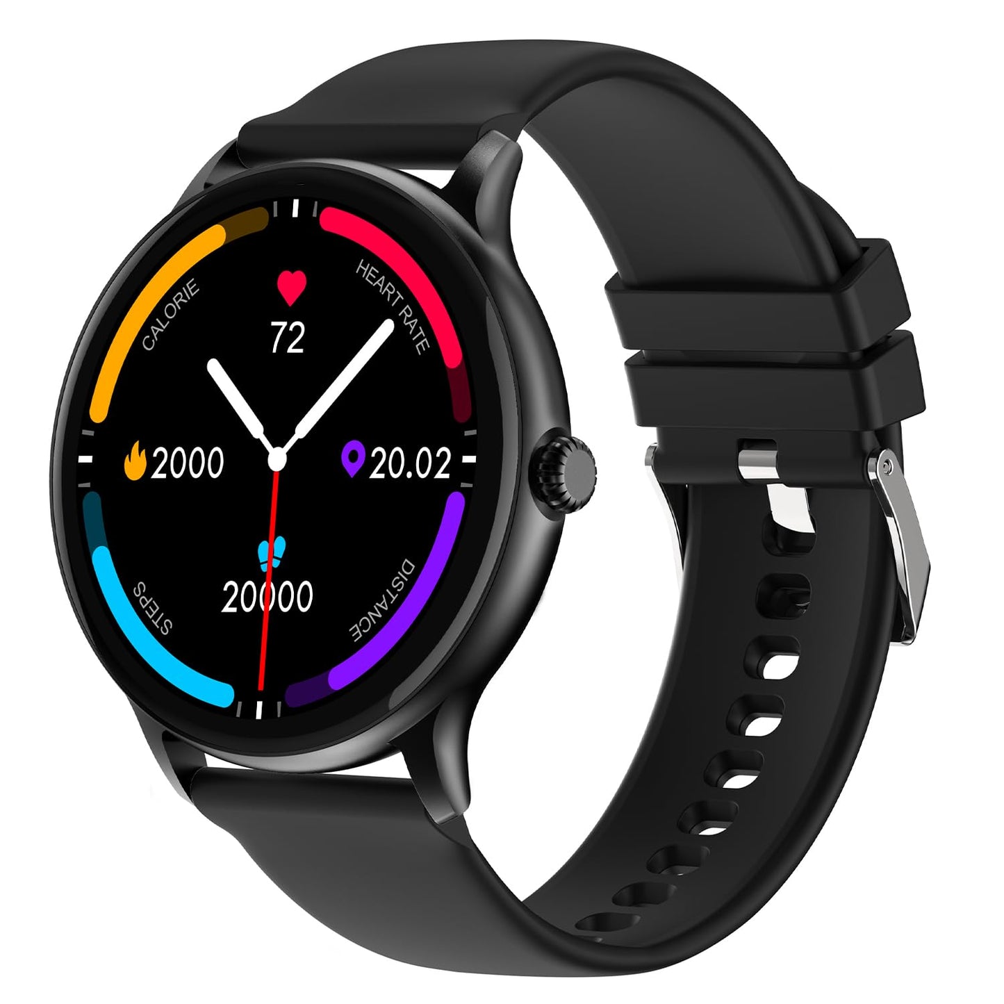 Fire-Boltt Phoenix Smart Watch with Bluetooth Calling 1.38,120+ Sports Modes, 240 * 240 PX High Res with SpO2, Heart Rate Monitoring & IP67 Rating (Black)