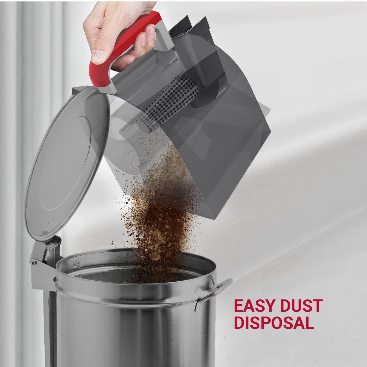 Eureka Forbes SuperVac 1600 Watts Powerful Suction,bagless Vacuum Cleaner with cyclonic Technology,7 Accessories,1 Year Warranty,Compact,Lightweight & Easy to use (Red) 1 Liter HEPA Filter 1 Piece