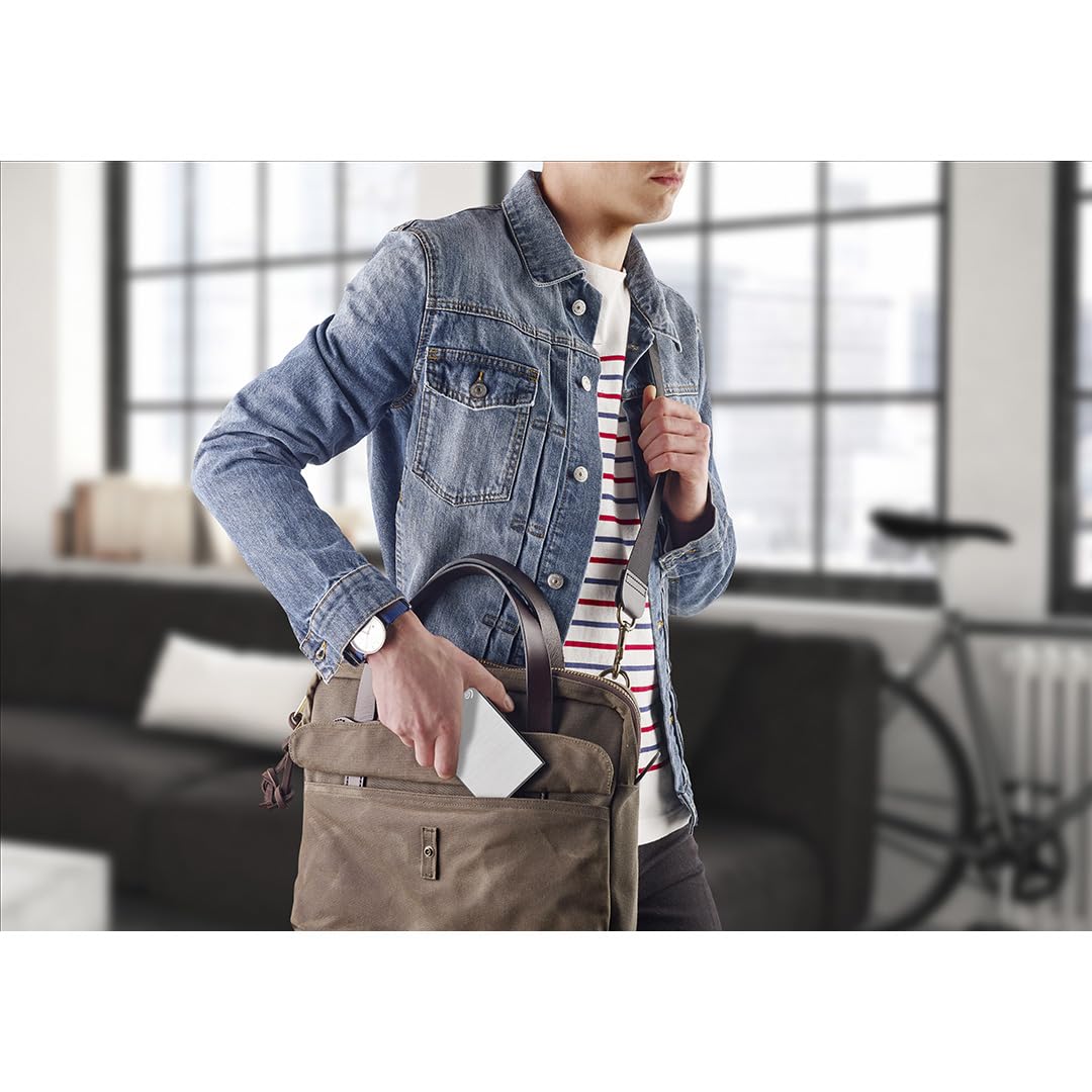 Seagate One Touch 1TB External HDD with Password Protection Silver, for Windows and Mac, with 3 yr Data Recovery Services, (STKY1000401)