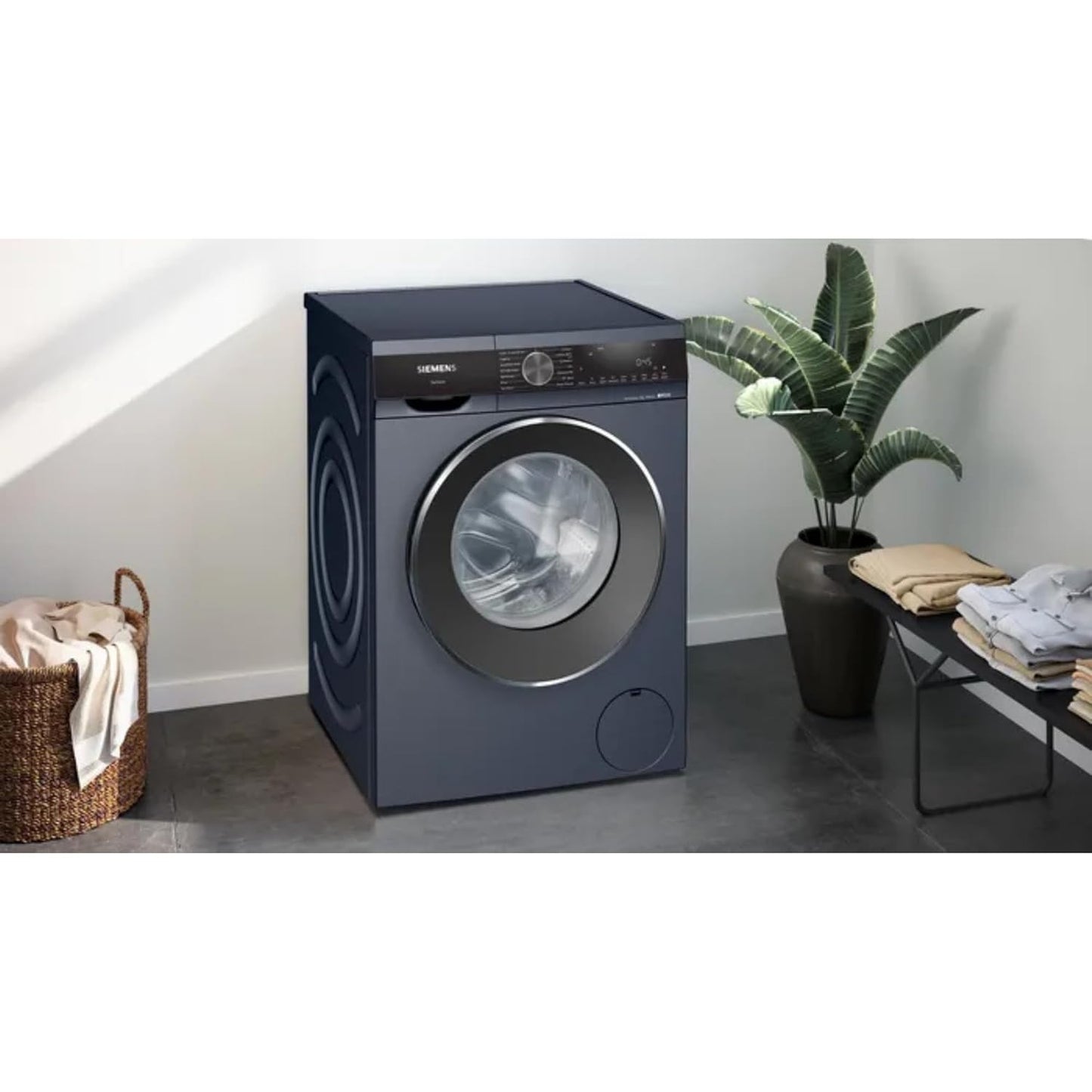 Siemens 8kg 5 Star Stain Treatment Fully Automatic Front Load Washing Machine with Built in Heater (WG34A20PIN, Pretreatment Function & Hygiene Program and 5 Star Inverter, Dark Lake)