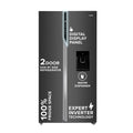 Haier 596L 2-Door Water Dispenser Side by Side Frost Free Refrigerator|Convertible|Smart Sense AI | Expert Inverter|Digital Display Panel | Deo Fresh Technology (HRS-682SWDU1, Shiny Silver)