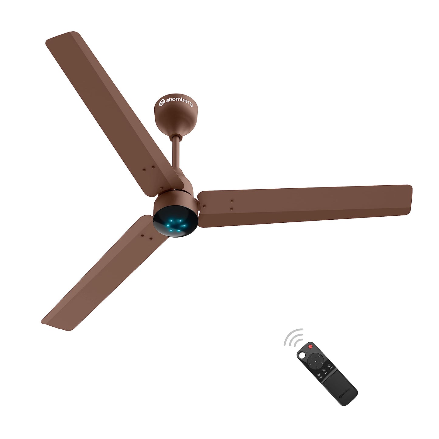 atomberg Renesa Enzel 1200mm BLDC Ceiling Fan with Remote Control | 5 star Rated Energy Efficient Fan | High Air Delivery with LED Indicators| 3 Year Warranty (Honey Maplewood)-Newly Launched in 2025
