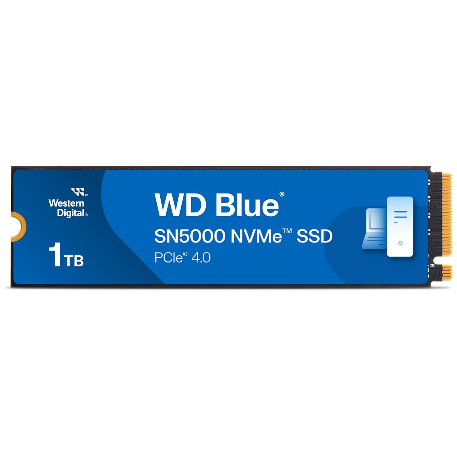 Western Digital WD Blue SN5000 NVMe 1TB, Upto 5150MB/s R, 4900MB/s W, 5Y Warranty, PCIe Gen 4 NVMe M.2 (2280), Gaming Storage, Internal Solid State Drive (SSD) (WDS100T4B0E)