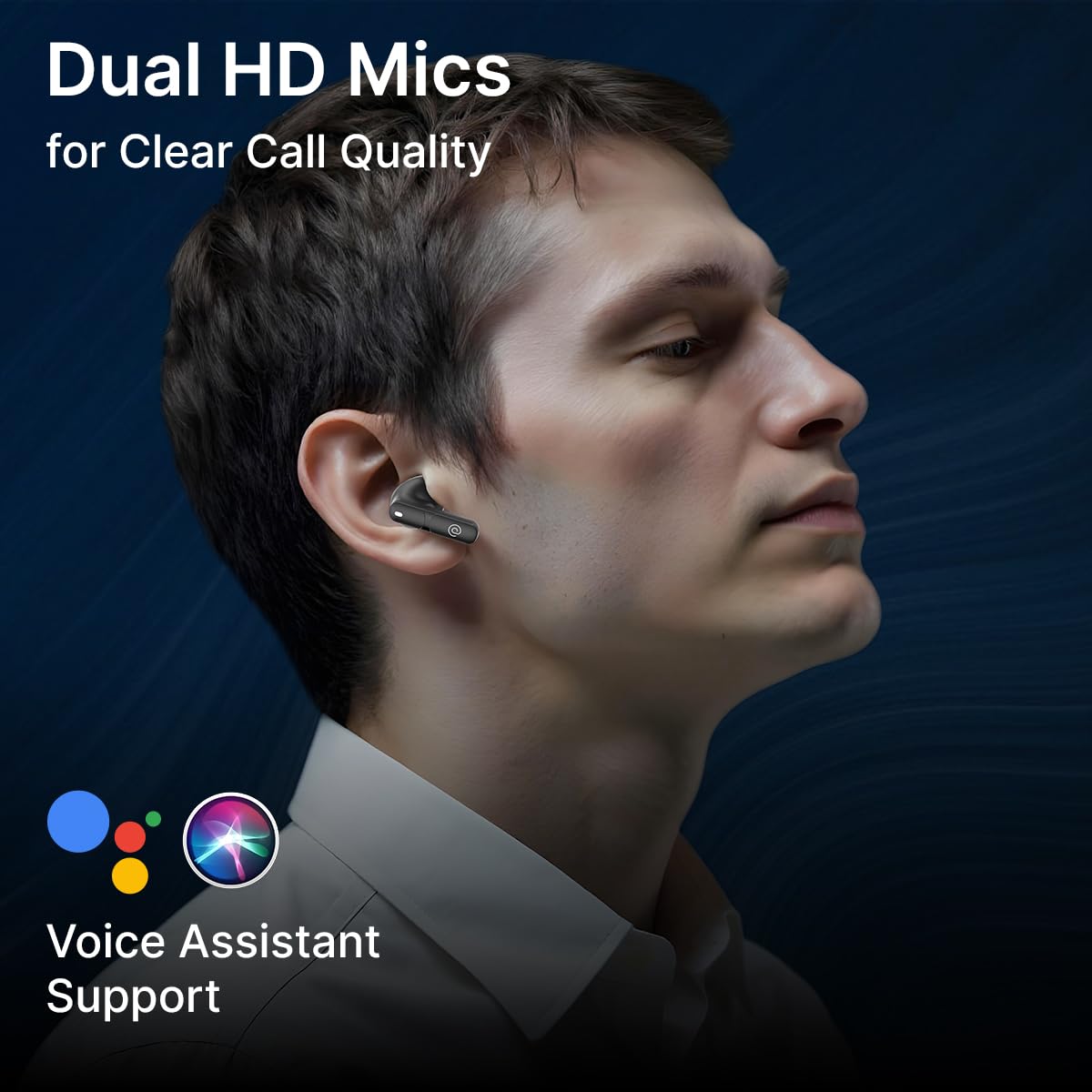 pTron Bassbuds Blaze in-Ear TWS Earbuds w/ 13mm Drivers, 50Hrs Playtime, AI-ENC Clear Calls, Bluetooth V5.4 Wireless Headphones, Touch Control, Voice Assistant, Type C Charging & IPX5 (Black & Grey)