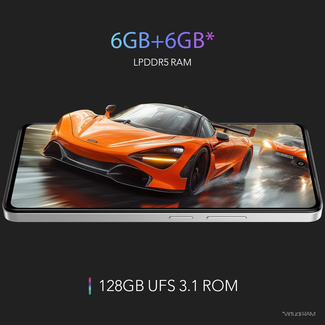 Lava Blaze AMOLED 2 5G (Feather White, 6 GB RAM, 128 GB Storage) | 6.67" FHD+ AMOLED Display | MTK D7060 Processor | 50 MP Front Camera | LPDDR5 UFS 3.1 ROM | 5000 mAh | 33W Fast Charging