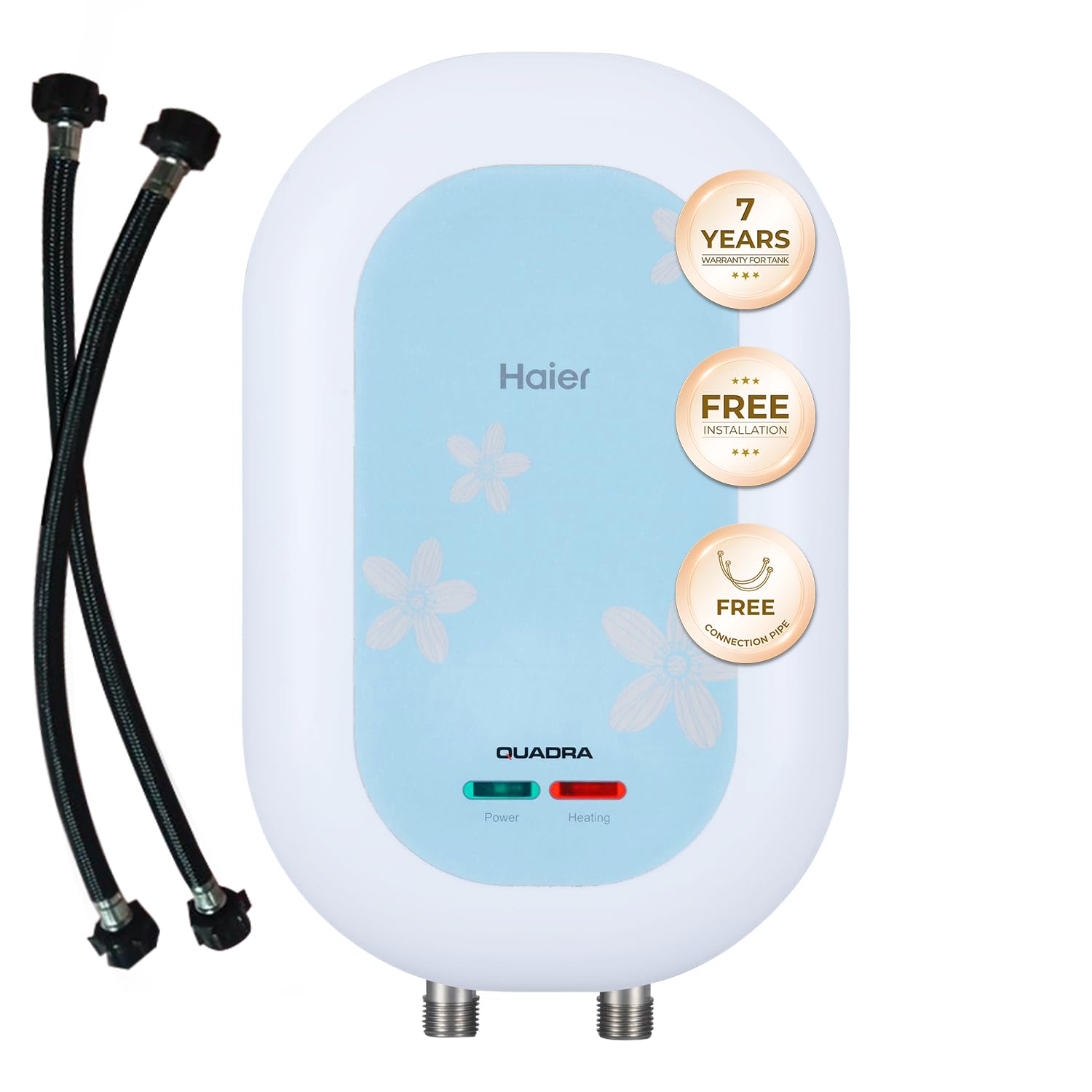 Haier ES3V-C1 Instant Water Heater 3 Litre Geyser 3 KW Water Geyser for Home No Weld Glasslined Tank| Indicating Light| Advanced Multi-Layered Safety|High Rise Compatible