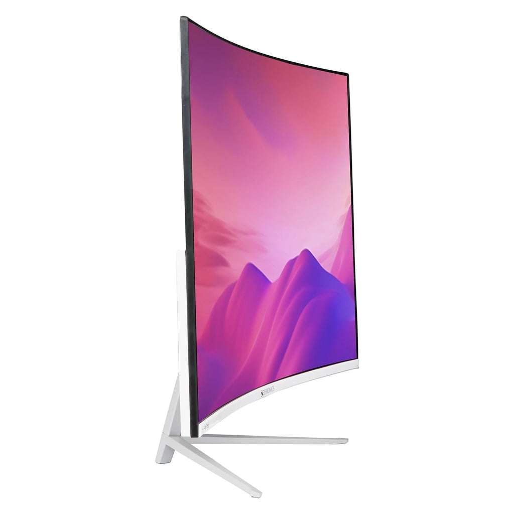 ZEBRONICS AC32FHD LED Curved 75Hz 80Cm (32") (81.28 Cm) 1920x1080 Pixels FHD Resolution Monitor with HDMI + VGA Dual Input, Built-in Speaker, Max 250 Nits Brightness, Black