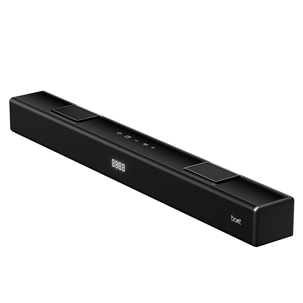 boAt Aavante Prime 5.1 5000DA (2025 Launch), Dolby Atmos, 500W, 5.1CH w/Wired Subwoofer & Wired Satellites, Multi Compatibility, Bluetooth Sound bar, Home Theatre Soundbar Speaker(Premium Black)