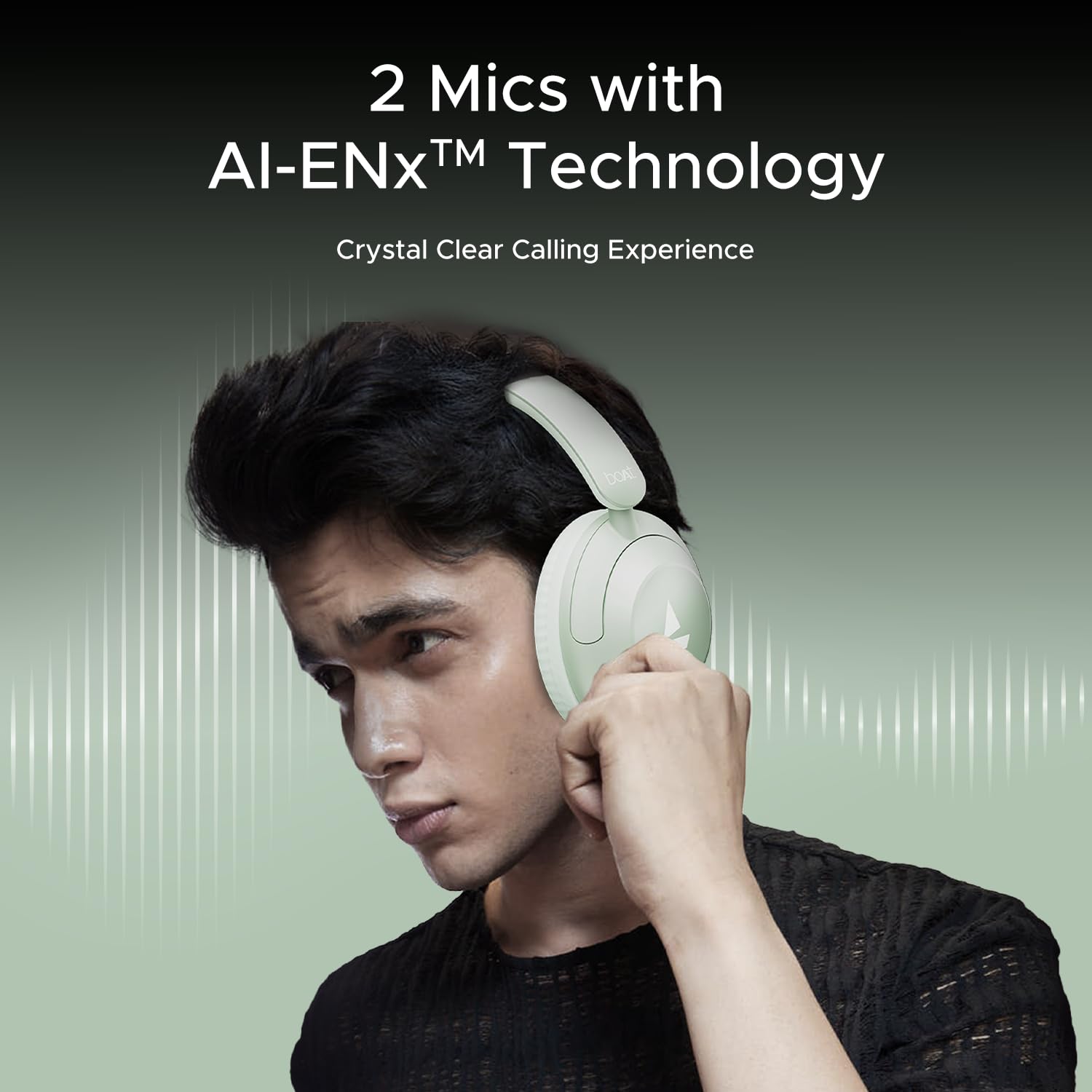 boAt Rockerz 650 Pro (2025 Launch),Touch/Swipe Controls,Dolby Audio,80Hrs Battery,2Mics Enx,Fast Charge,App Support,Dual Pair,Bluetooth Over Ear Headphones,Wireless Headphone with Mic (Sage Green)