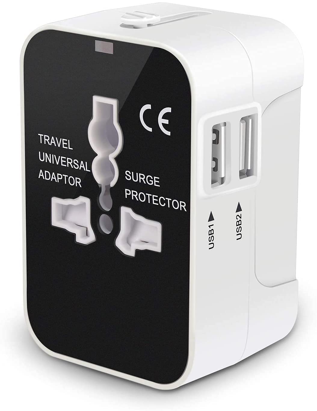 rts Universal Travel Adapter, International All in One Worldwide Travel Adapter and Wall Charger with USB Ports with Multi Type Power Outlet USB 2.1A,100-250 Voltage Travel Charger (Black)