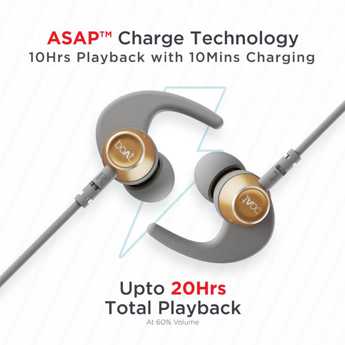 Boat Rockerz 235 Pro Wireless Bluetooth Neckband in Ear Earphone, Upto 20 hrs of Playtime, Beast Mode, Low Latency, IPX5 Water & Sweat Resistance, ENx Technology, Bluetooth v5.2(Ash Grey)