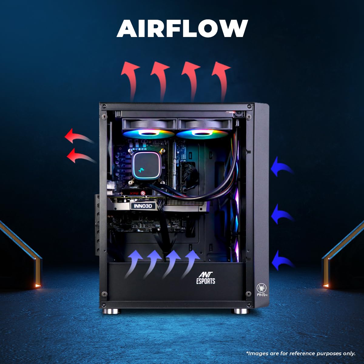 Ant PC Gaming Pc Argentine RZ9600X Ryzen 5 9600X|B650 Chipset WiFi+Bluetooth|32GB DDR5 RAM 5200Mhz| RTX 5060Ti 8GB|1TB Nvme M.2 SSD Gen4|240MM AIO|Mid Tower RGB Cabinet|Windows 11 Home Trial