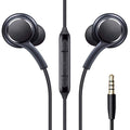 Earphones for Samsung Galaxy A70 / A 70 Earphone Original Like Wired Noise Cancellation In-Ear Headphones Stereo Deep Bass Head Hands-free Headset Earbud With Built in-line Mic, Call Answer/End Button, Music 3.5mm Aux Audio Jack (AK15, Black)