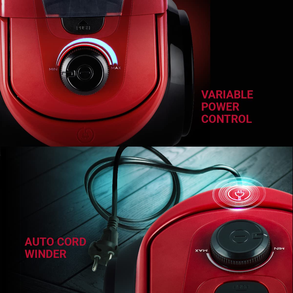 Eureka Forbes SuperVac 1600 Watts Powerful Suction,bagless Vacuum Cleaner with cyclonic Technology,7 Accessories,1 Year Warranty,Compact,Lightweight & Easy to use (Red) 1 Liter HEPA Filter 1 Piece