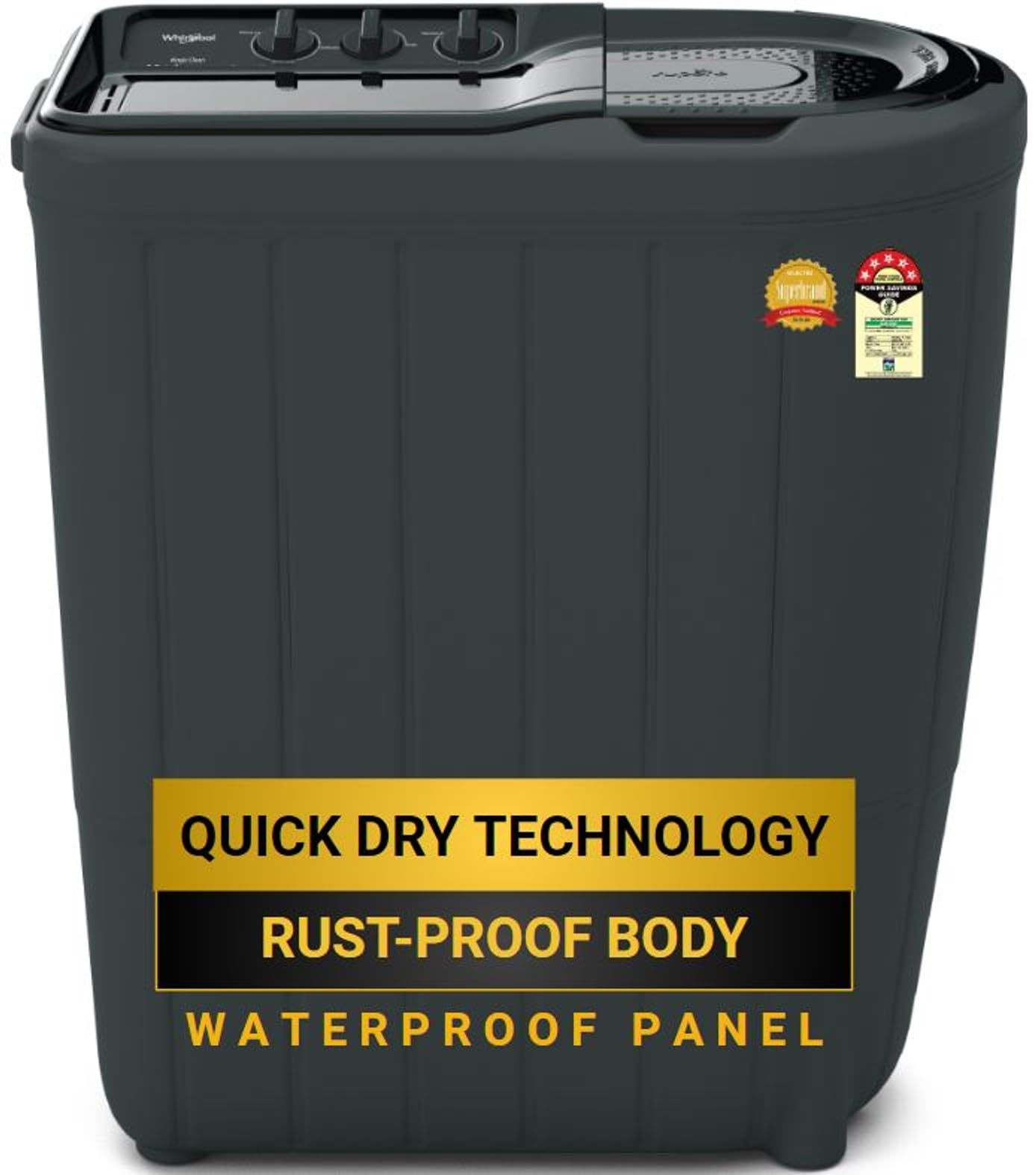 Whirlpool 7.0 Kg 5 Star MAGIC CLEAN Semi-Automatic Top Loading Washing Machine (MAGIC CLEAN RYL SRS 7.0 GREY DAZZLE (5YR), 4 Year Comprehensive Warranty, 1400 RPM Motor, 5 Year Motor Warranty)