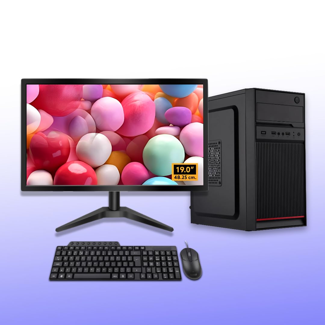 Fusionit Intel Core i7 (16 GB DDR3 / 1 TB/Windows 11) Assembled Desktop Computer (20 Inch Display), Black
