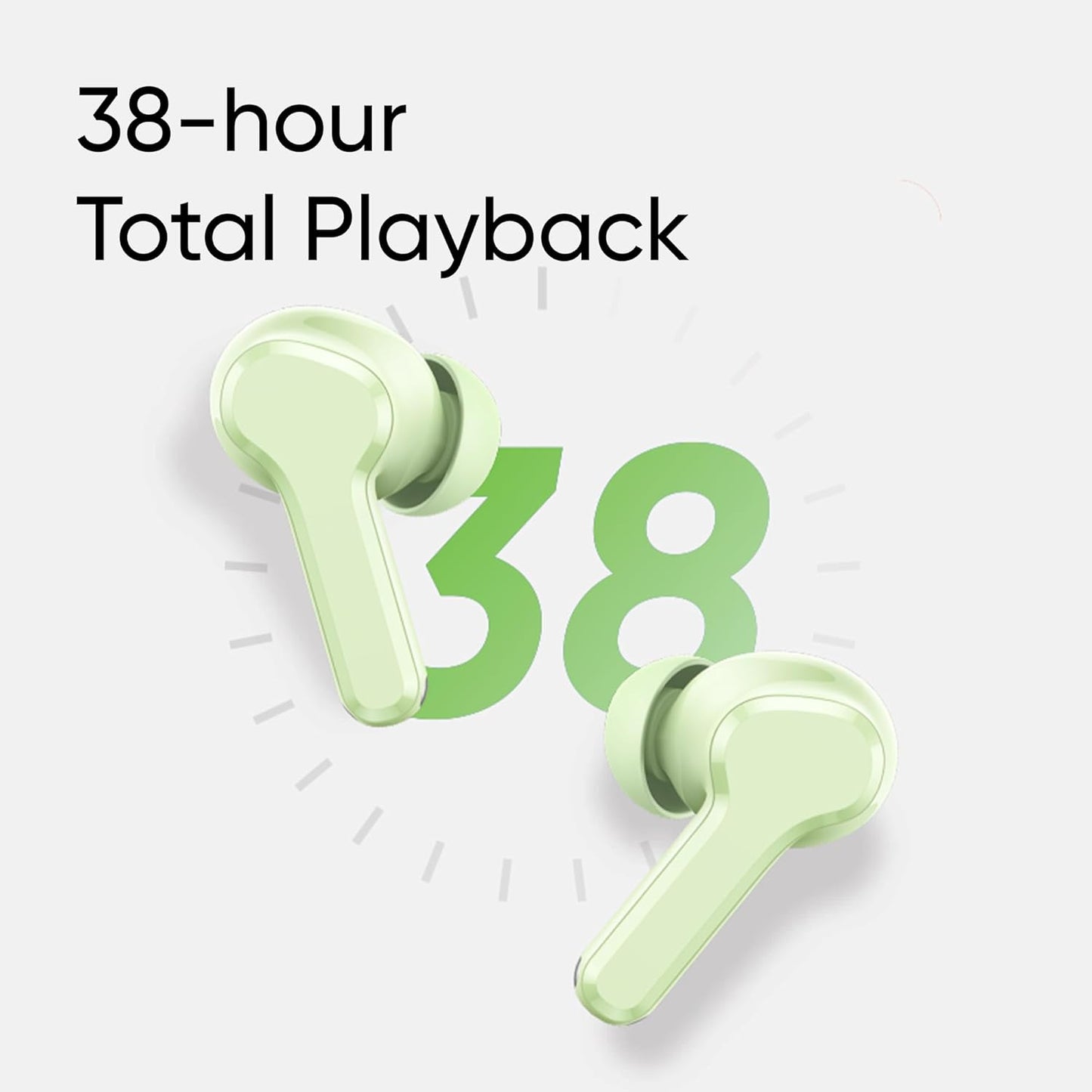 realme Earbuds T110 with Ai Enc for Calls, Upto 38 Hours of Playback and Fast Charging Bluetooth in Ear Headset (Country Green, True Wireless)