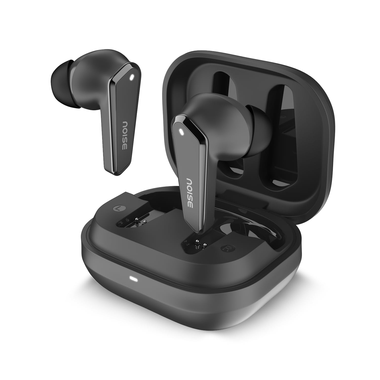 Noise Earbuds N1 Truly Wireless Earbuds with Chrome Finish, 40H of Playtime, Quad Mic with ENC, Ultra Low Latency Gaming (Up to 40 Ms), Instacharge(10 Min=120 Min), Bluetooth V5.3(Carbon Black)