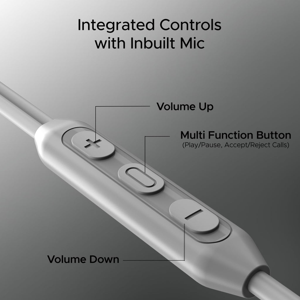 boAt Newly Launched Bassheads 100 C Wired in Ear Earphones with Type-C Jack, in-Line Microphone, 10Mm Drivers, Signature Sound, Integrated Controls & Multi-OS Compatibility(Grey)