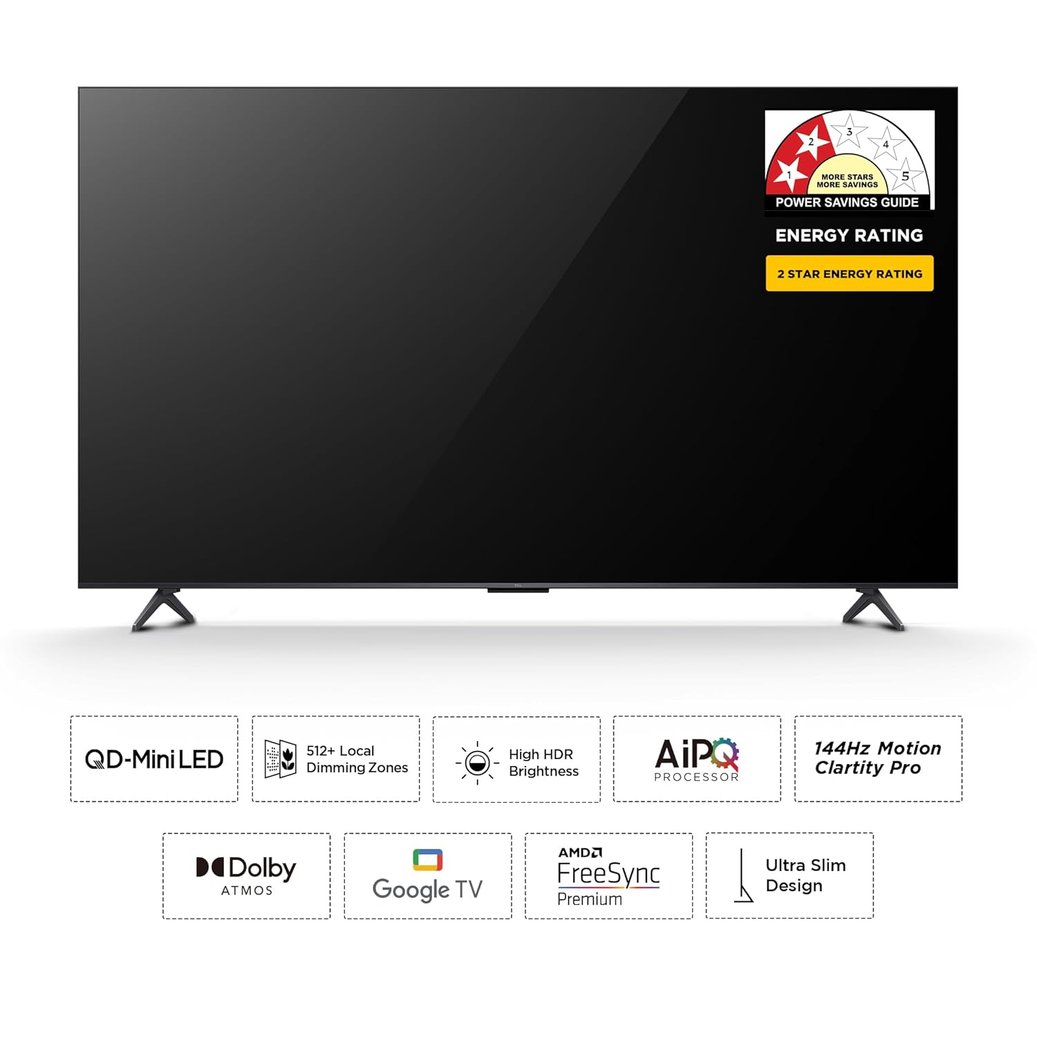 TCL 139 cm (55 inches) 4K UHD Smart QD-Mini LED Google TV 55Q6C
