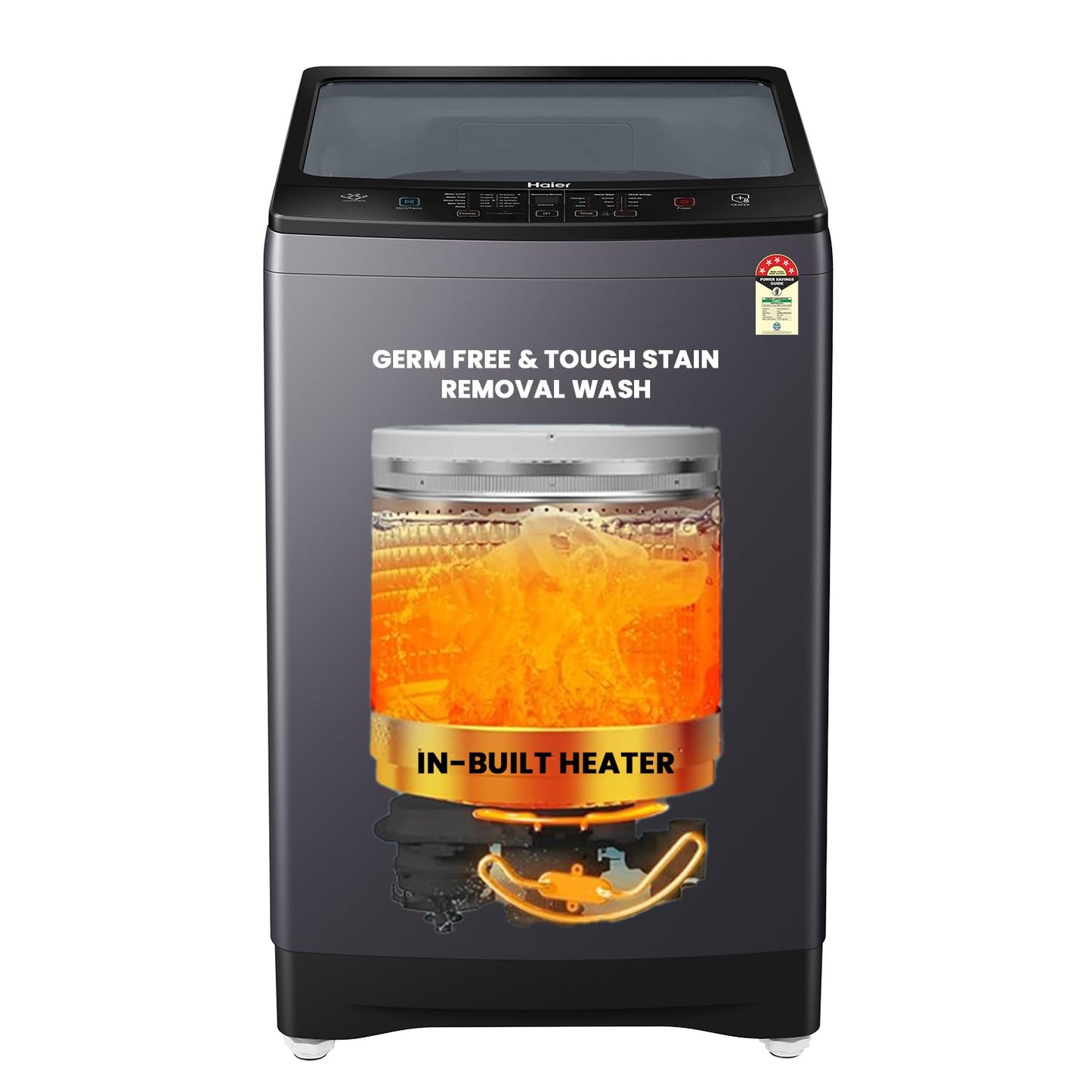 Haier 7 Kg 5 Star Fully Automatic Top Load Washing Machine with Oceanus Wave Drum, Magic Filter, 8 Wash Programs (HWM70-AE, Moonlight Silver, Stainless Steel Drum, 15 Mins Quick Wash)